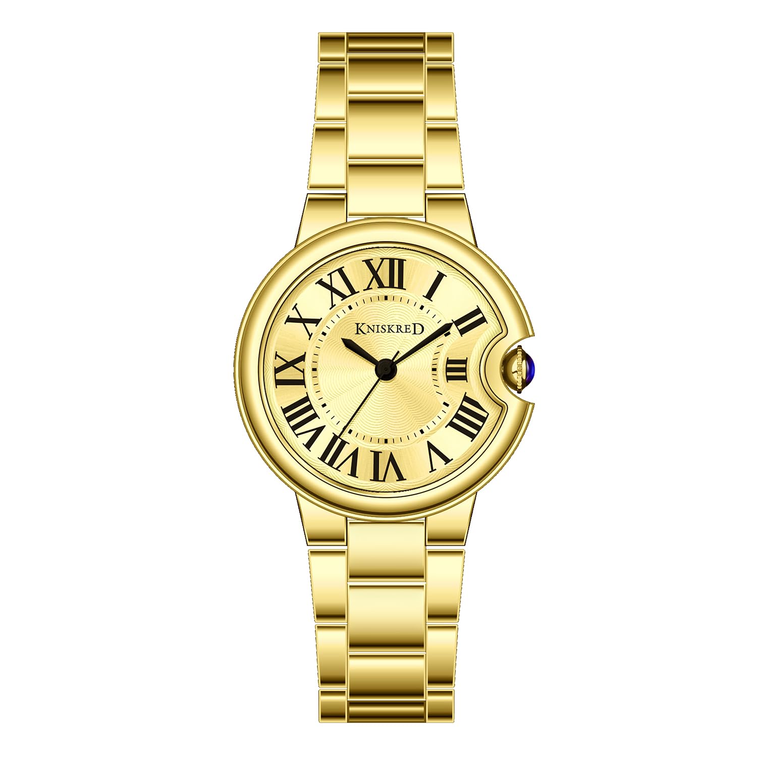Montre Classique pour Femme avec Chiffres Romains Vintage et Bracelet en Acier Inoxydable Massif Montre Décontractée pour Dame