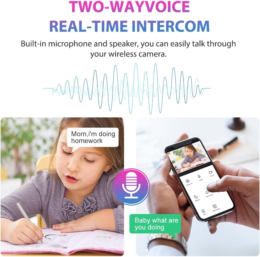 Image showing two-way audio feature with a child and a phone