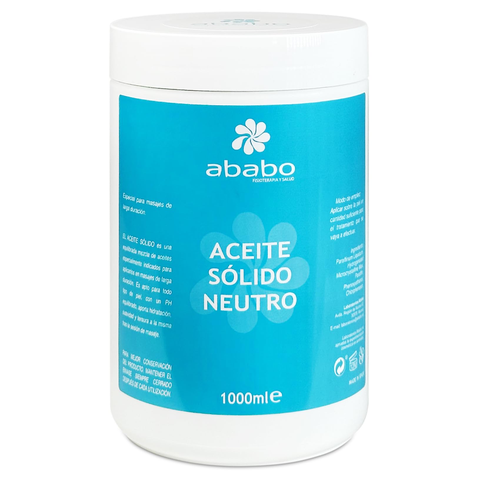 Aceite de Masaje Sólido 1 Litro Neutro Sin Perfumes (3) | Apto para Pieles Sensibles