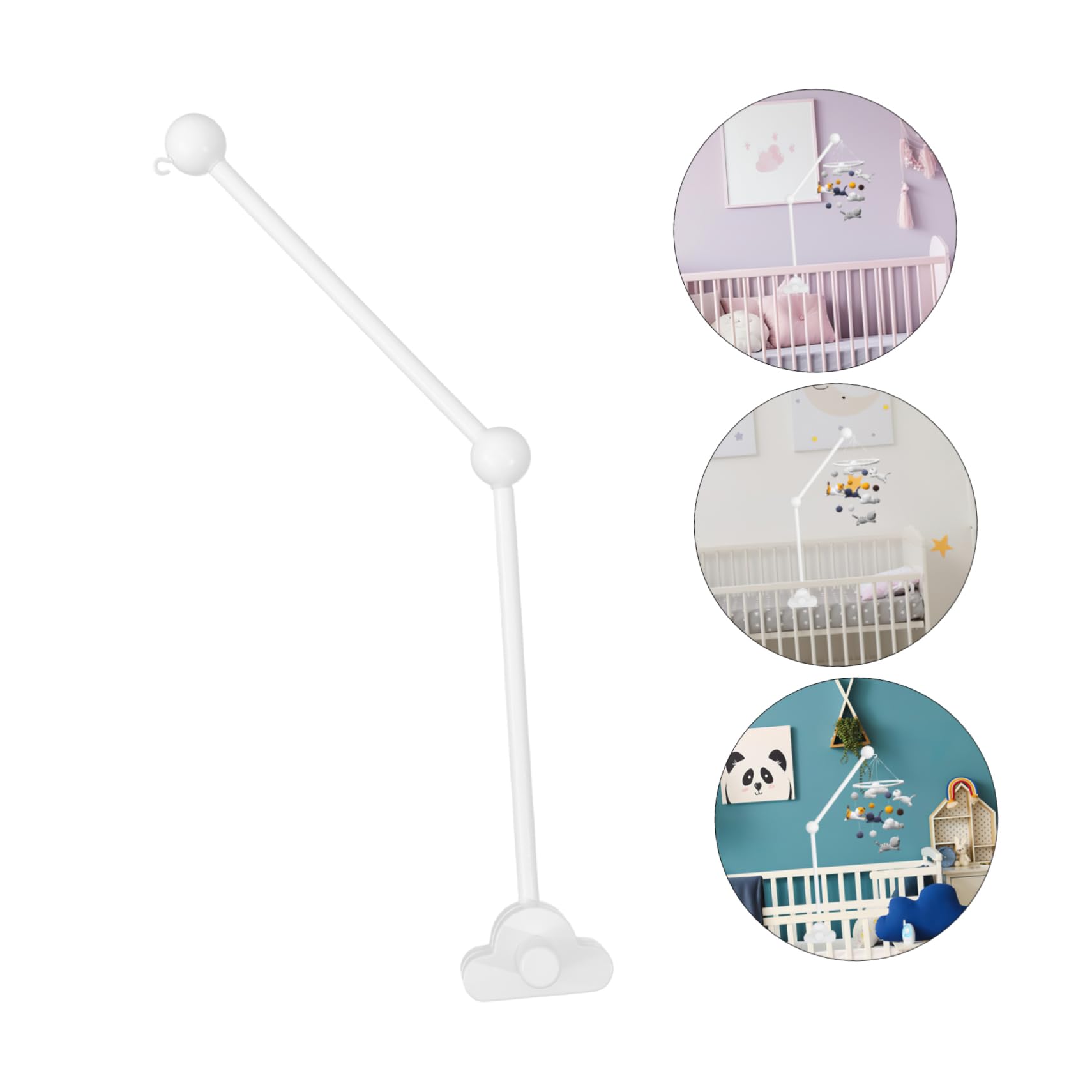 Babybett Mobile Halterung Aus Holz Mobile-ständer Mit Wolken-Design -arm Für Kinderzimmer -Halter Für Babybett Zubehör Zur Spieluhr Halterung