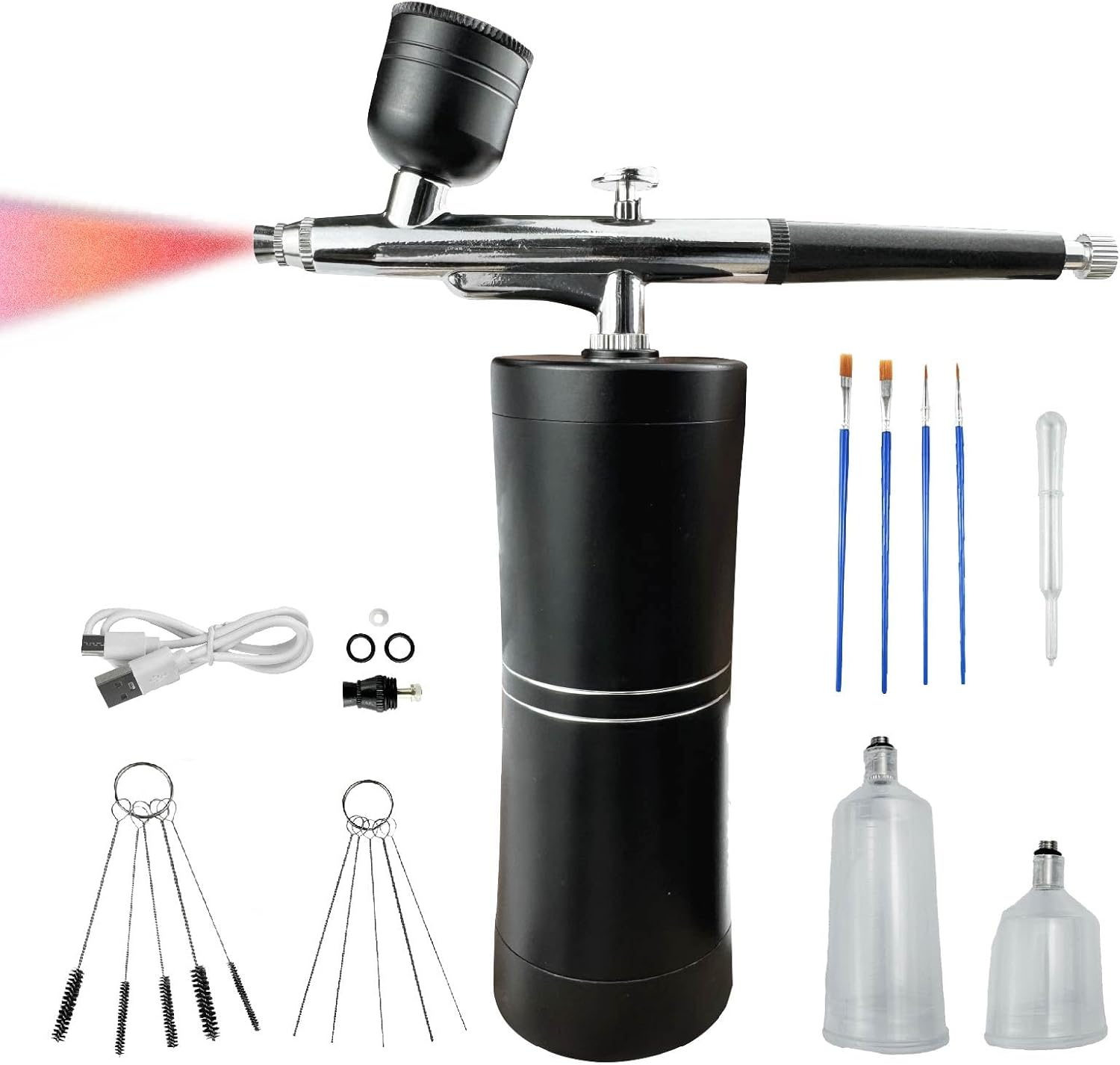 Airbrush kit,Airbrush for Nails,Airbrush Cordless Rechargeable 3-Speed Adjustable air Pressure Settings,High Pressure Airbrush for Nails Art, Painting, Cake Decor, Cookie, Mode, Makeup, Barber