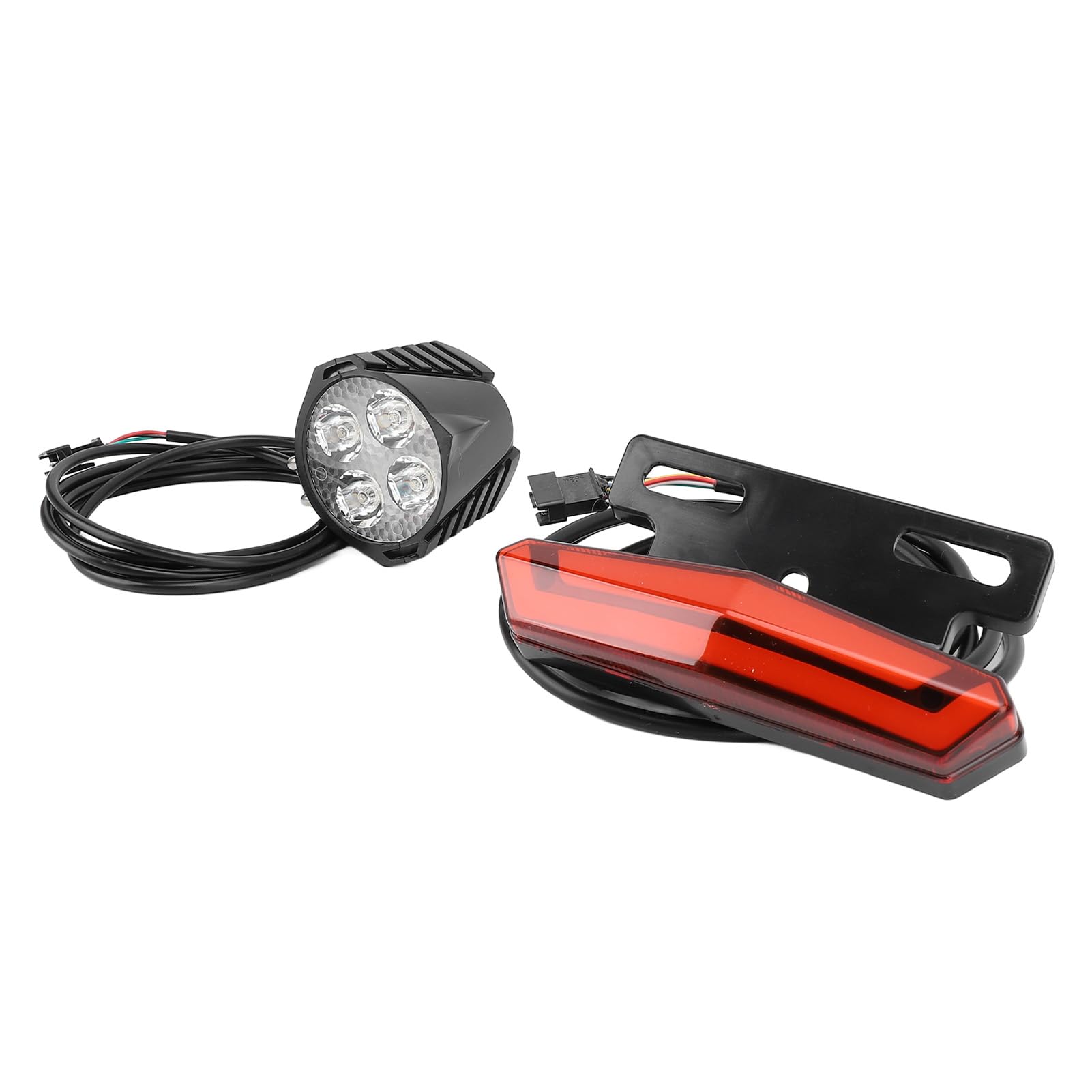 SUNGOOYUE Set Luci per Bici Elettriche, Luce Posteriore Freno Anteriore a LED con Indicatore di Direzione per Bici Elettriche 24V 36V 48V, Luce per Ad Alta luminosità