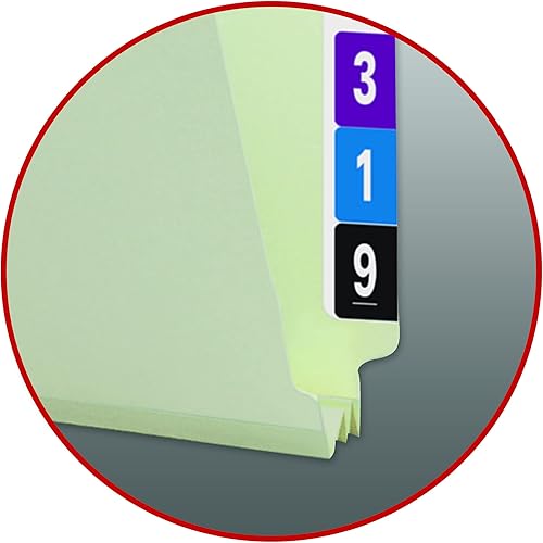 Miniatura 2 de Smead Carpeta de archivos de prensado con pestaña final, pestaña de corte recto, expansión de 2 pulgadas, tamaño carta, grisverde, 25 por caja