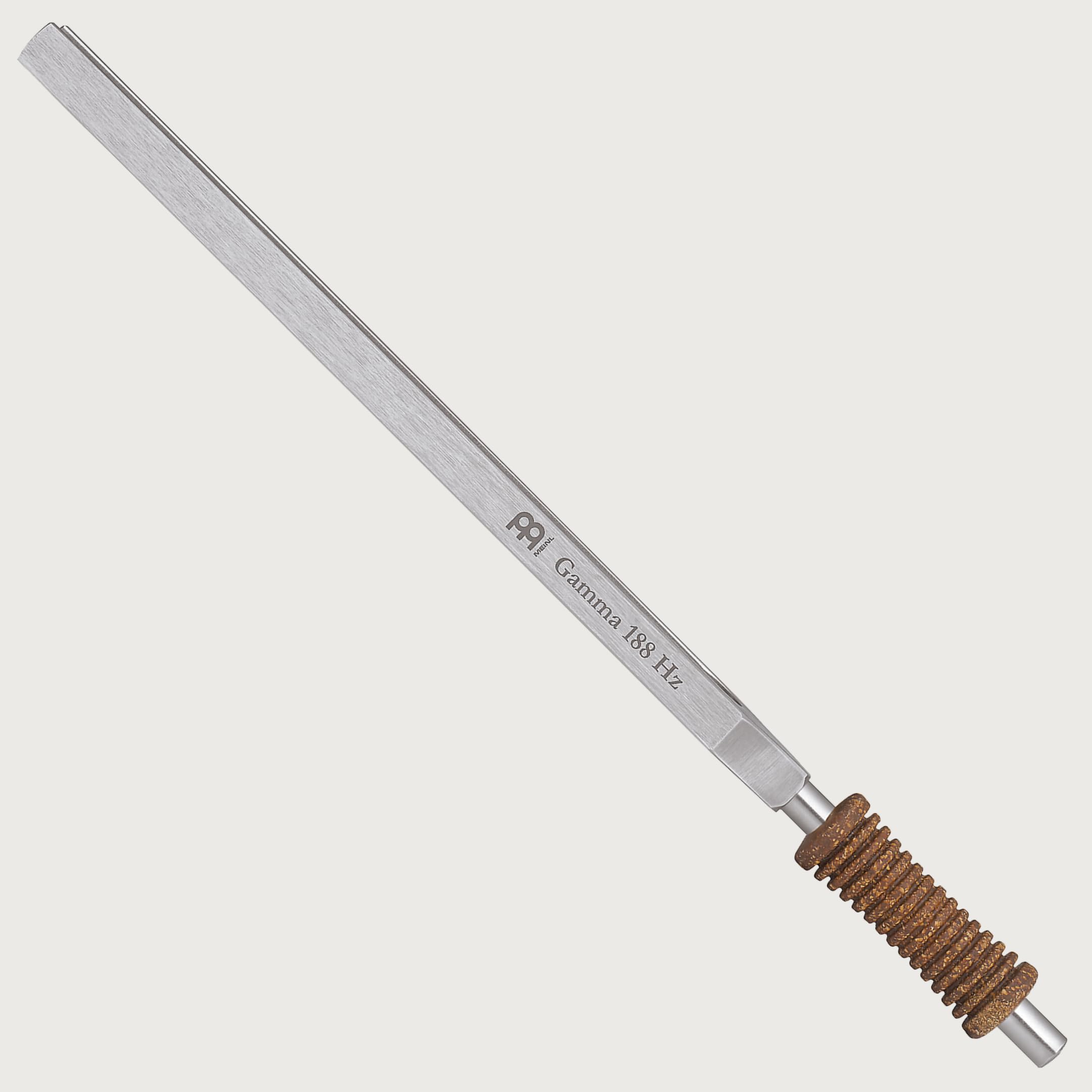 Sonic Energy Binaurale Therapie Stimmgabel, Gamma (TTF-GAMMA) | 188 Hz, 21,6 cm lang, 112 g, in Deutschland gefertigt, inkl. Hülle, vernickelter Stahl, Korkgriff