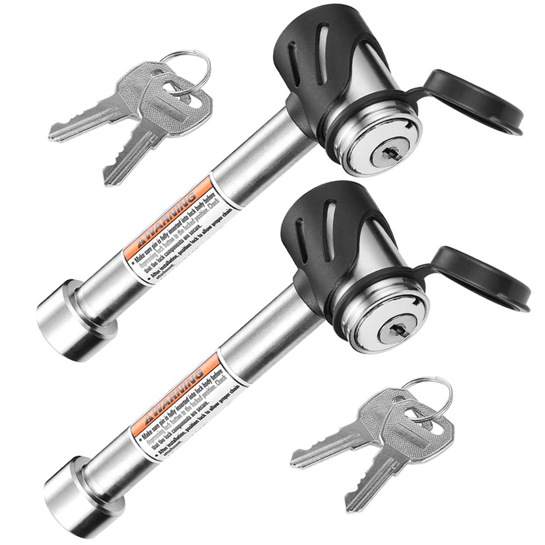 CZC AUTO Hitch Receiver Pin Lock Stainless 5/8 Inch Trailer Receiver