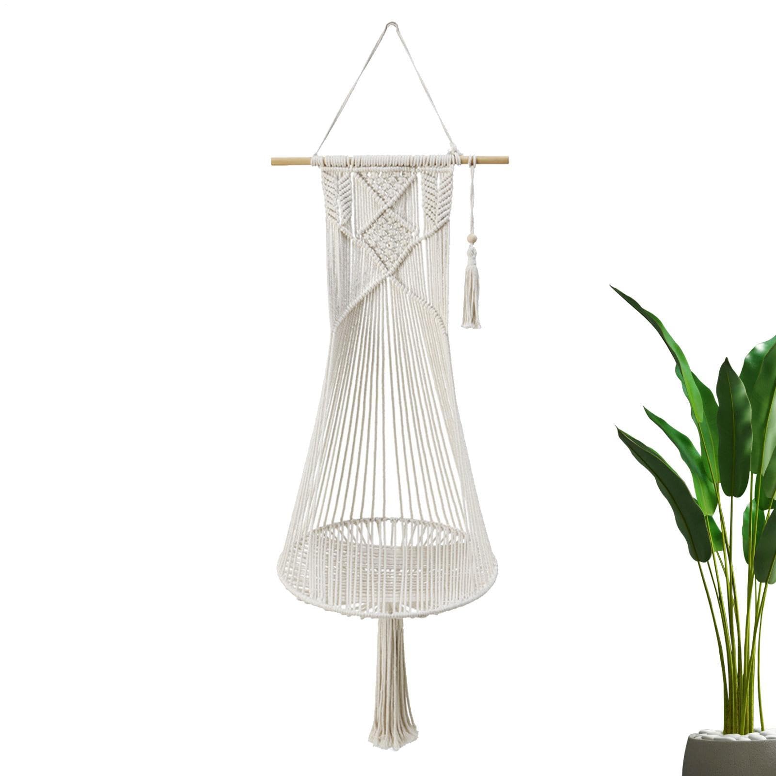 Hamaca para gatos Fruusv estilo boho en cuerda de algodón para ventanas y porche