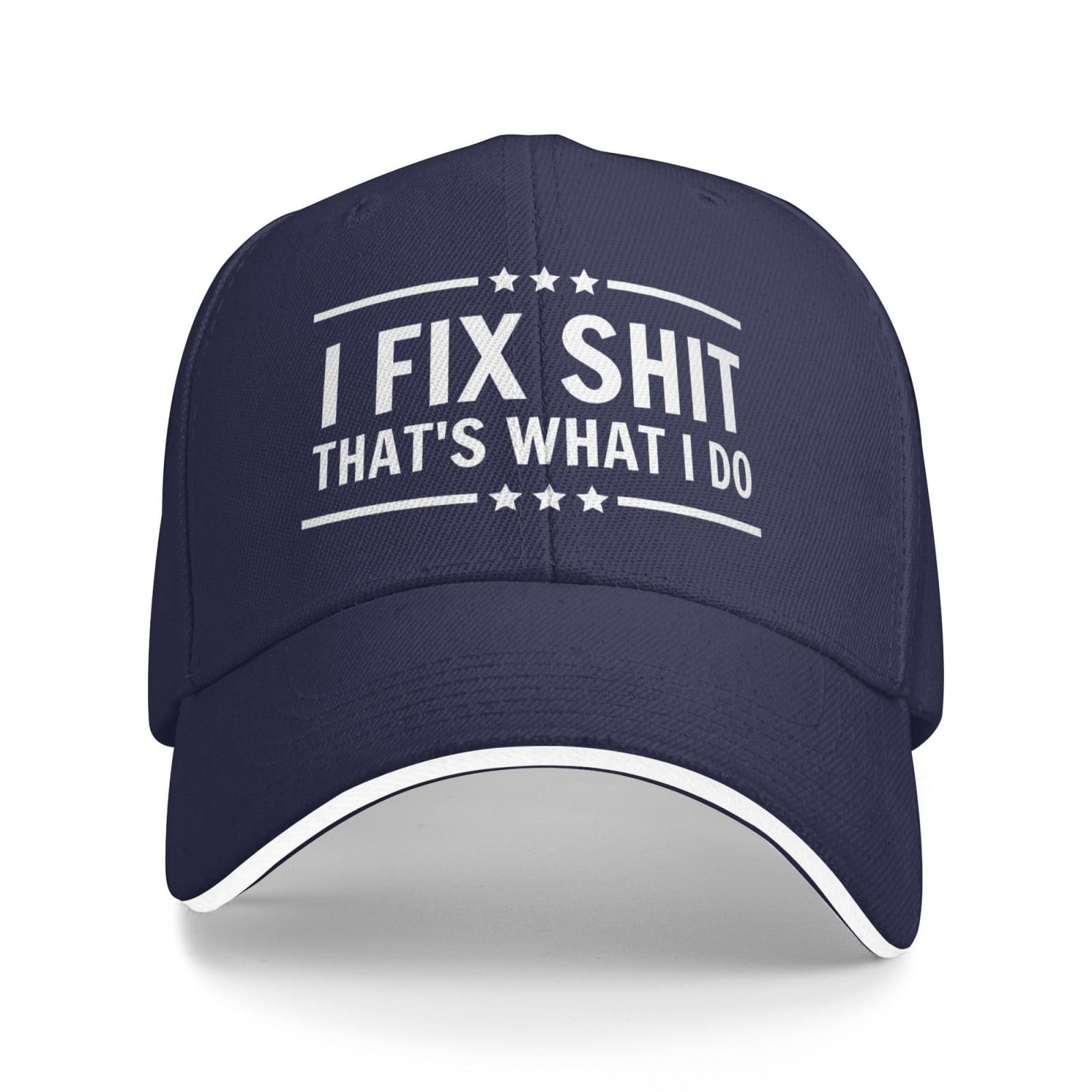Nlwqekv Unisex Navy Blue I Fix Shit That's What I Do Baseball Cap Hat