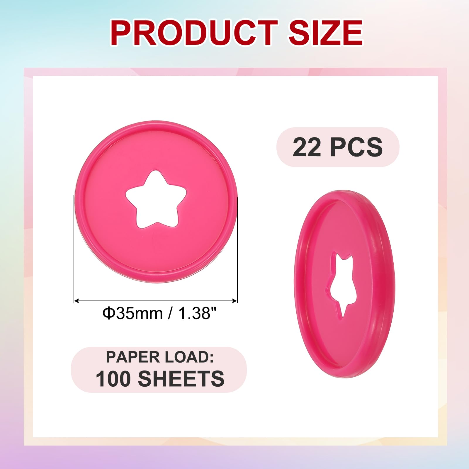 PATIKIL 35mm 1.38" Plastic Round Book Binding Discs - Image 2