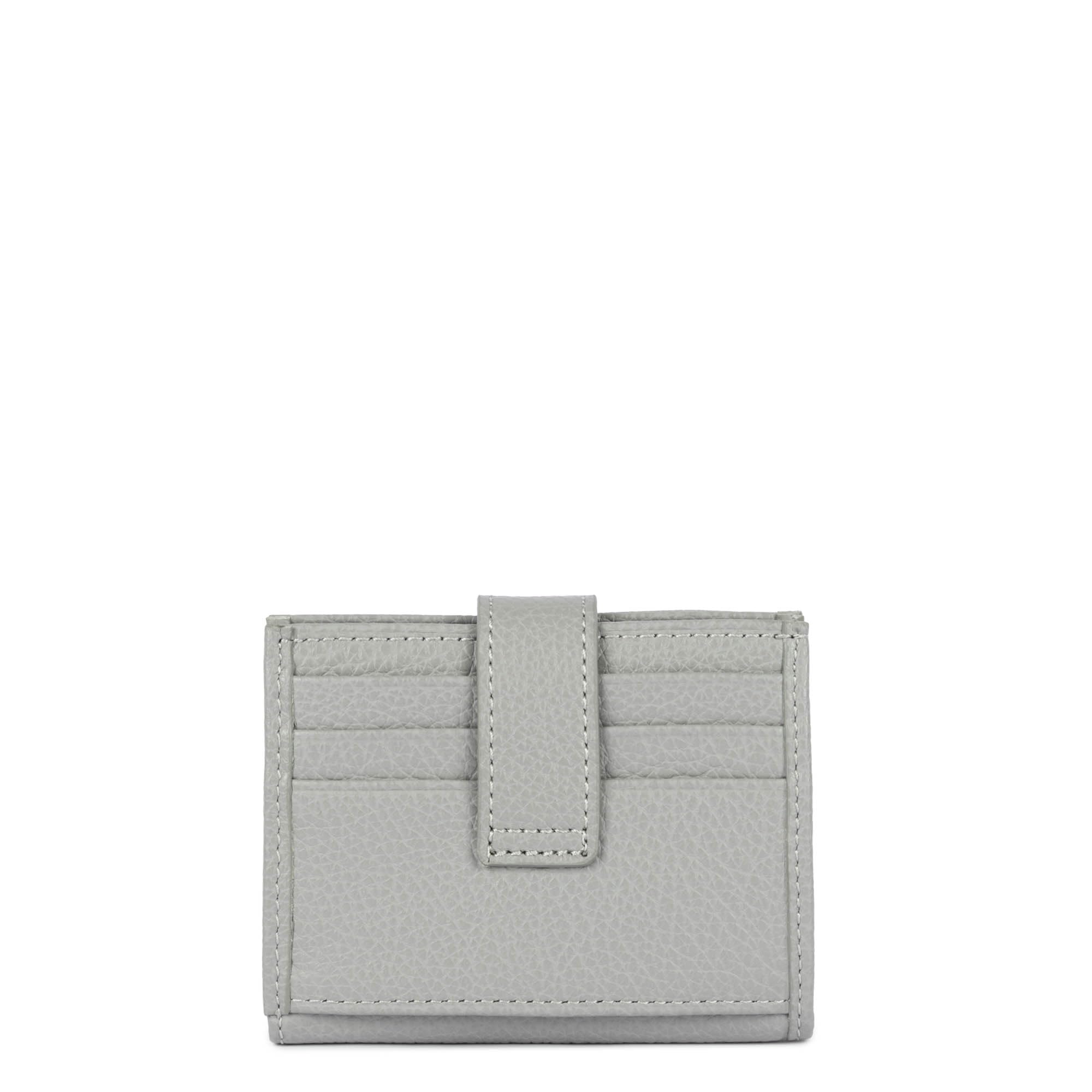 Lancaster | Foulonne PM - Portacarte Pelle di Vacchetta Grainato Grigio