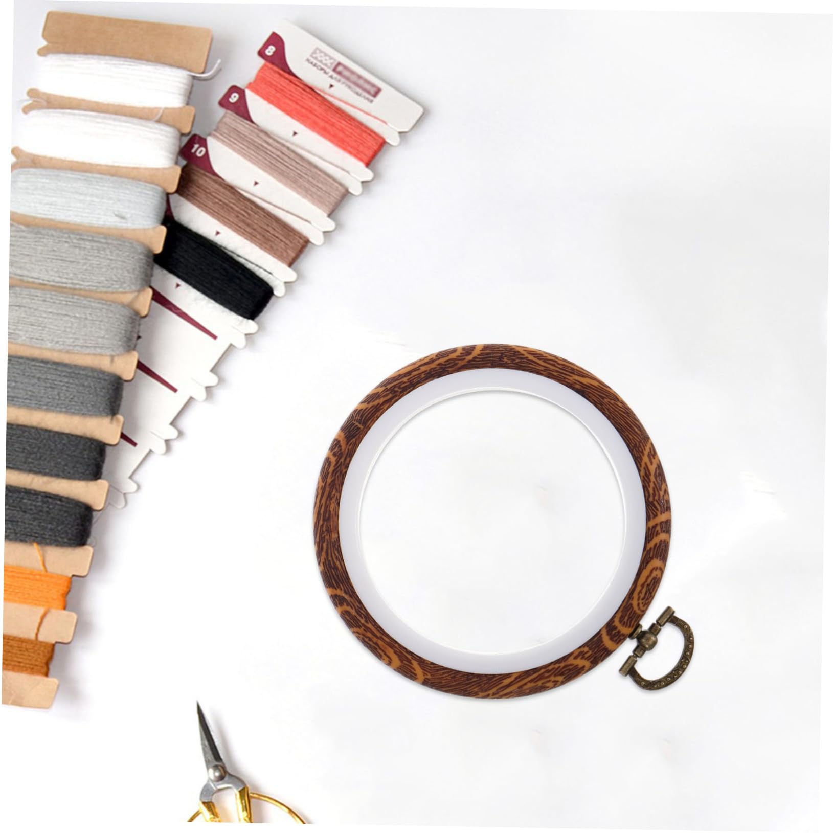 Holibanna Bastidor de Bordado Ovalado para Bordado, 10 Piezas | Pp Plástico y Metal, Diseño Portátil, Efecto Tridimensional, para Manualidades y Decoración del Hogar