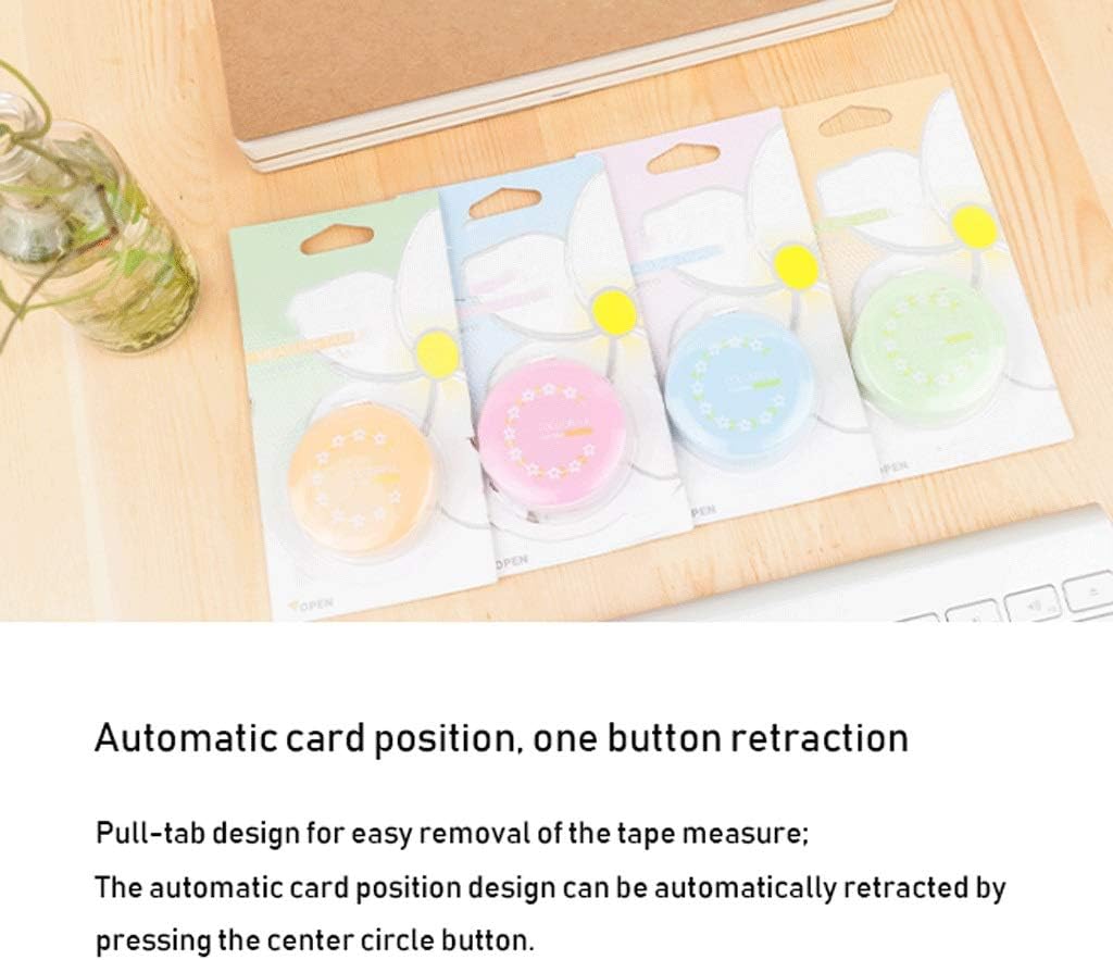 Measuring Tape Measure Portable Household Cutting Sewing Small Tape Measure Tape Health Ruler 1.5m Student Stationery 1.5 Meters Tape Measure Retractable (Color : Pink)(Green)