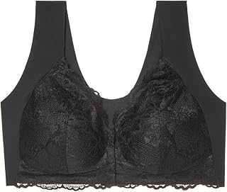 JUNK Sports Bra for Women Super Comfort Bras Adjustable Strap Bralette Removable Pads Sleep Bras for Girls in Yoga Leisure Stretch Crop Tops Vest,black,XXL