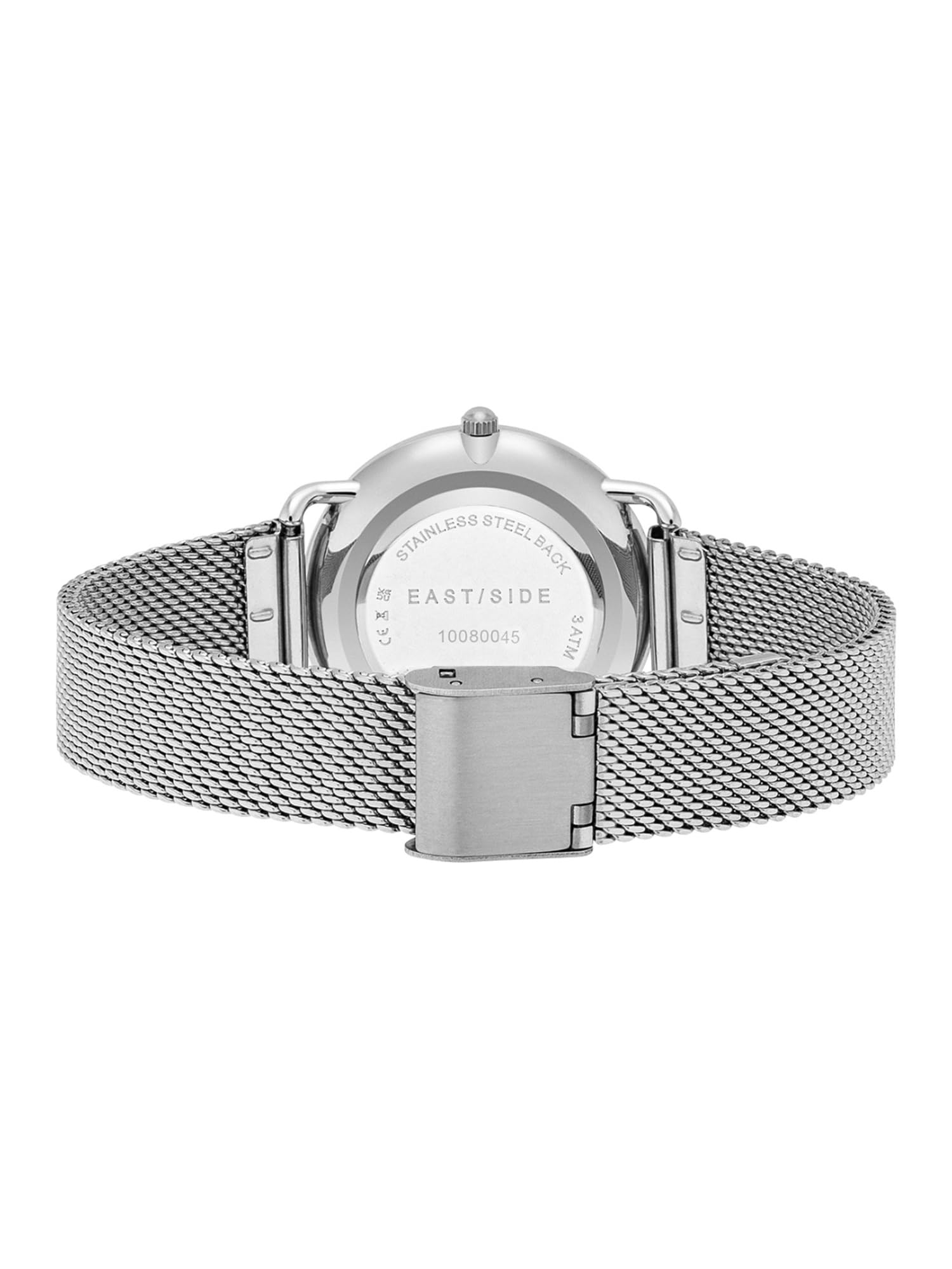 Eastside Damen Uhr Metall-Legierung Silber Quarzwerk 3 ATM