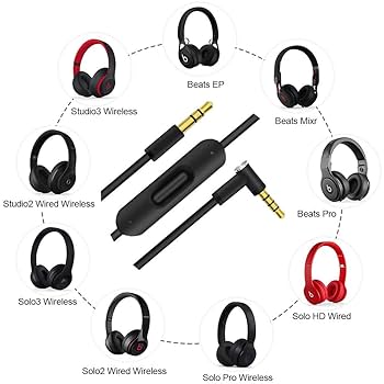 Beats mixr ヘッドフォン ケーブル/ケース付き Amazon | 取り替え用オーディオケーブルコードワイヤ Beats by