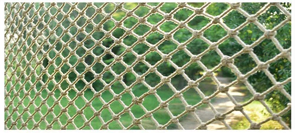ANQI Balcony Protective Net Anti-Cat Net Child Stairs Safety Net,Decoration Net Railing Stairs Fall Protection Hemp Rope Net for Indoor&Outdoor-1x7m