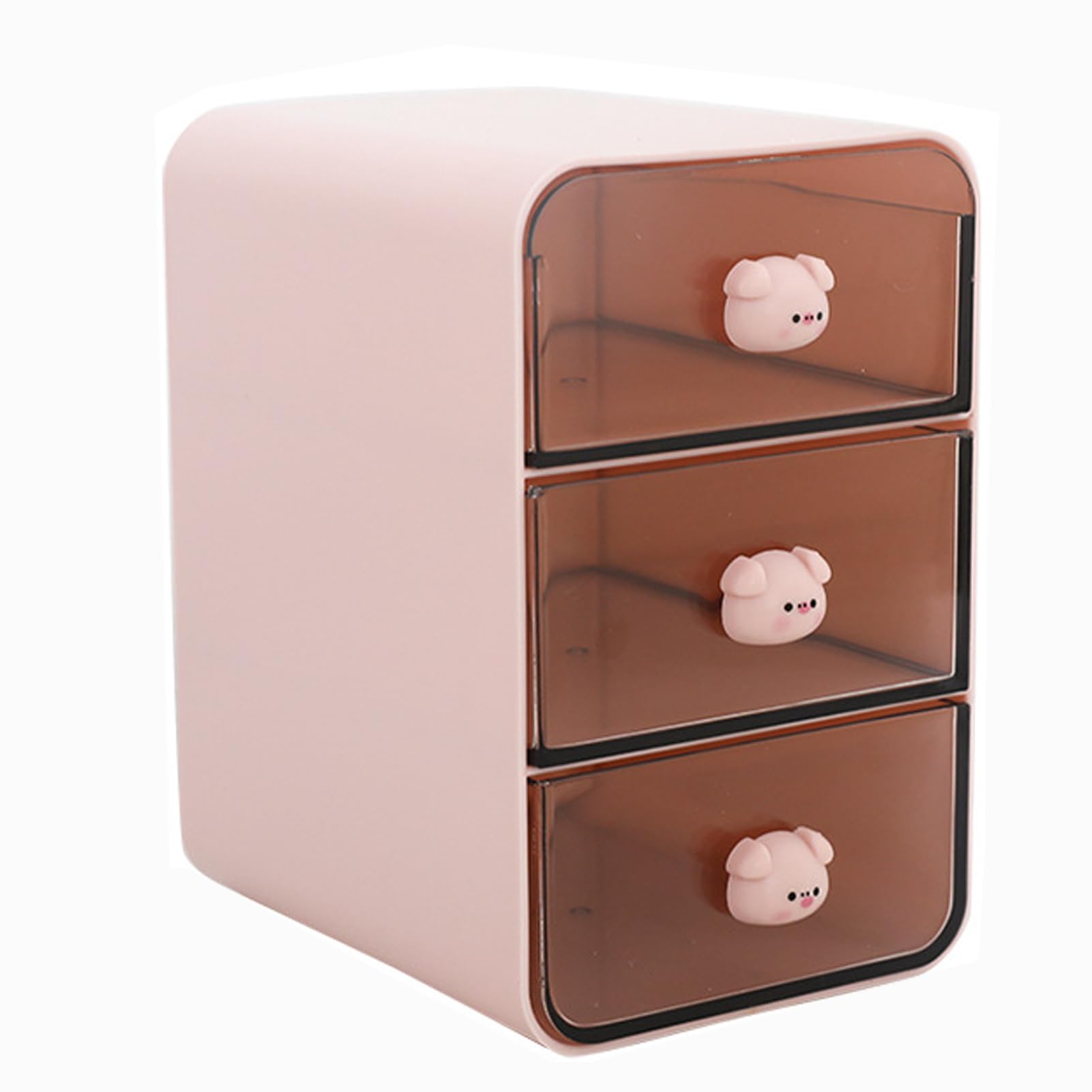 Lixsazse B Desktop Storage Drawers 3 Drawer Plastic Storage Unit For Desk Abs Solutions For Small Spaces Stackable,