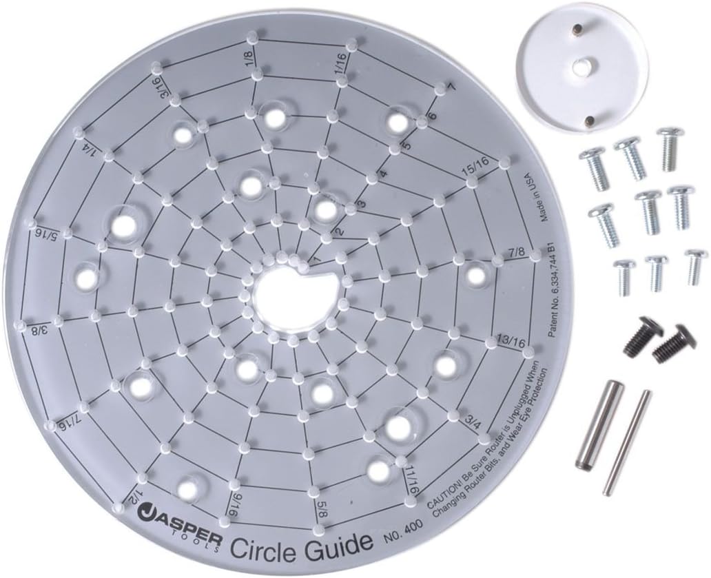 Jasper Model 400PRO Polycarbonate Plunge Router Circle cutting Guide