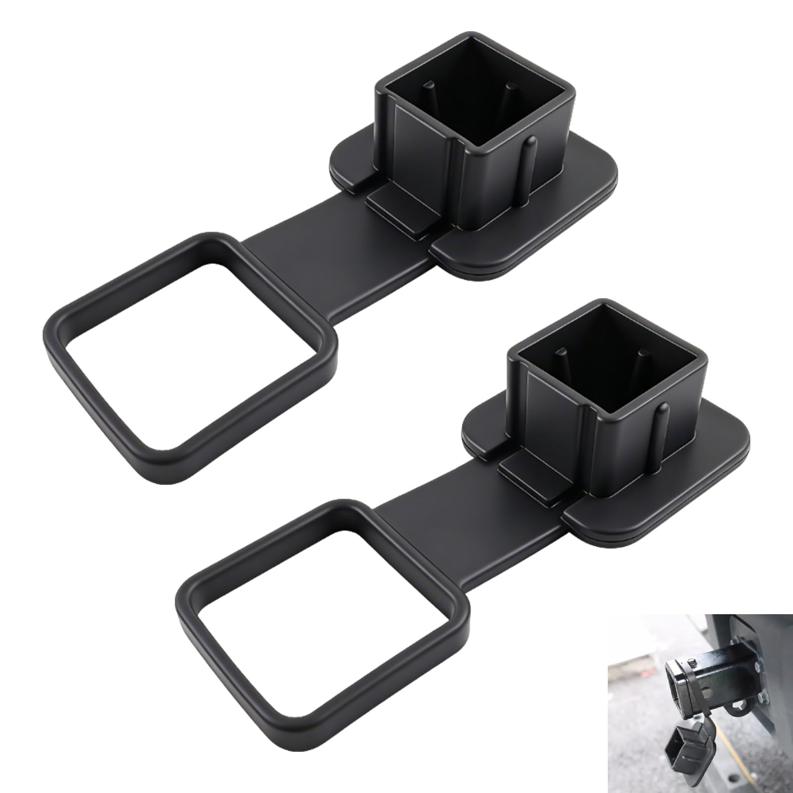 2 Piezas Cubierta Enganche Remolque 2 Pulgadas, Tapa Tubo Enganche Remolque de Goma, Tapón Receptor 2 Pulgadas 5 cm para Tubo Receptor de Clase 3 4 5 para Camioneta SUV Todoterreno Negro