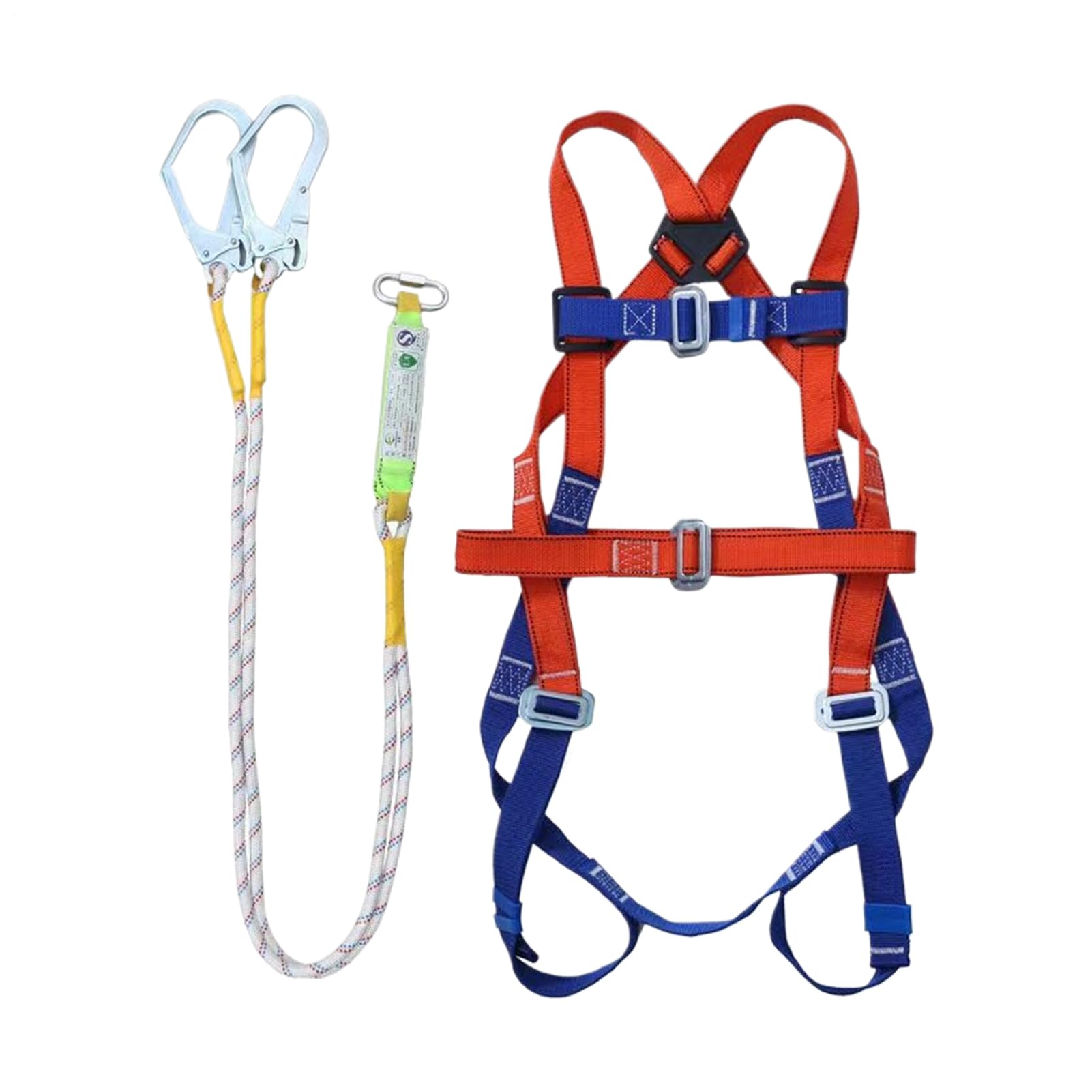 Imbracatura Uomo Edilizia, Imbracatura di Sicurezza Completa a 5 Punti Protezione Caduta, Bretelle Regolabili con Attrezzatura Flessibile, per Lavori in Quota Caccia Tree Climbing