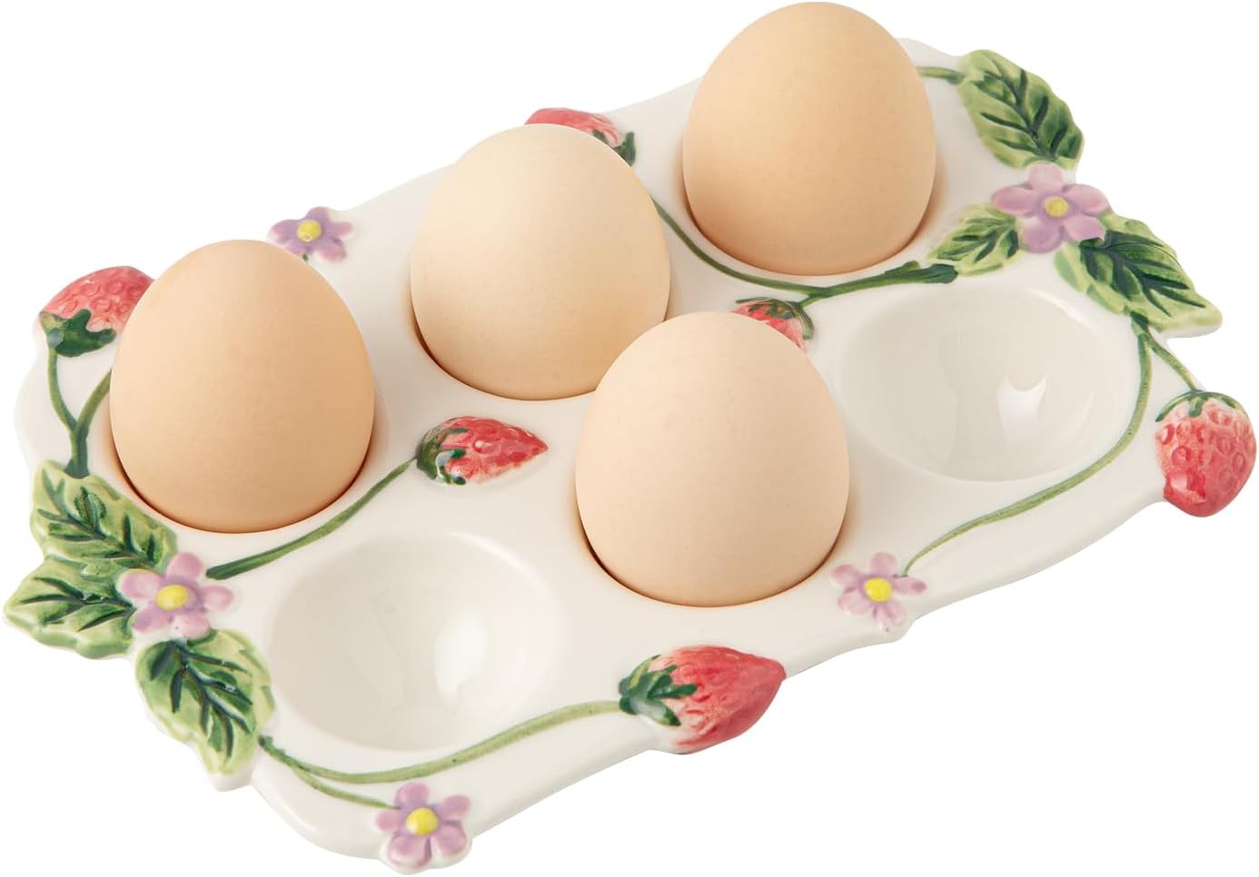 6-Cup Handmade Deviled Egg Platter, Set of 2