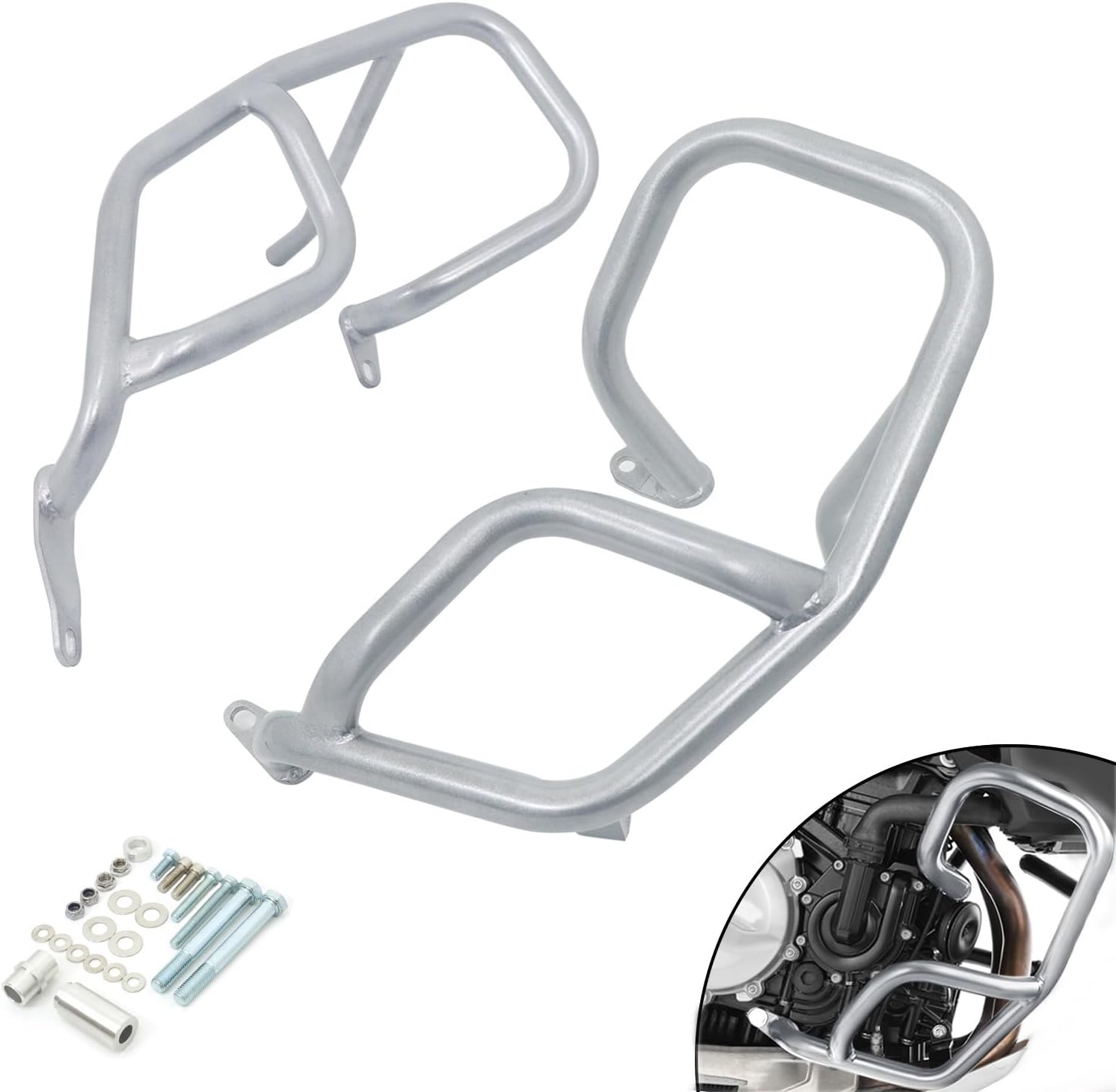 Engine Guard Crash Bar Bumper for F850GS for F750GS 2017-2023 Motorcycle Engine Guard Upper Lower Crash Bars Tank Bar Bumper Stunt Cage Protector Bumper Engine Guard Crash Bars