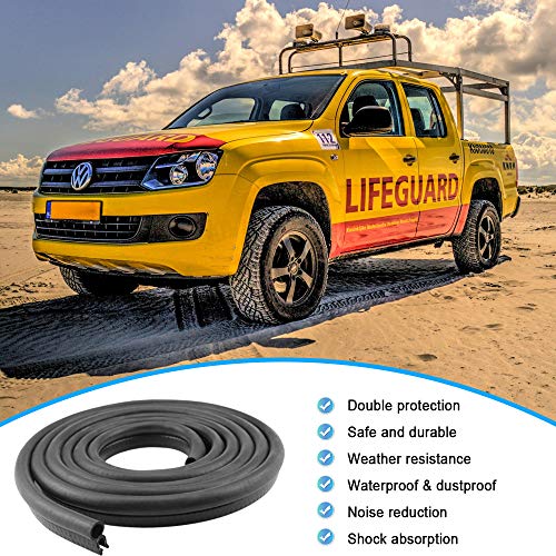 Car Door Rubber Seal Strip, Fits 1/16" Edge, Trim Seal With Top Bulb For Cars, Boats, Rvs, Trucks, And Home Applications, Automotive Weather Striping (10Ft) #TOP6