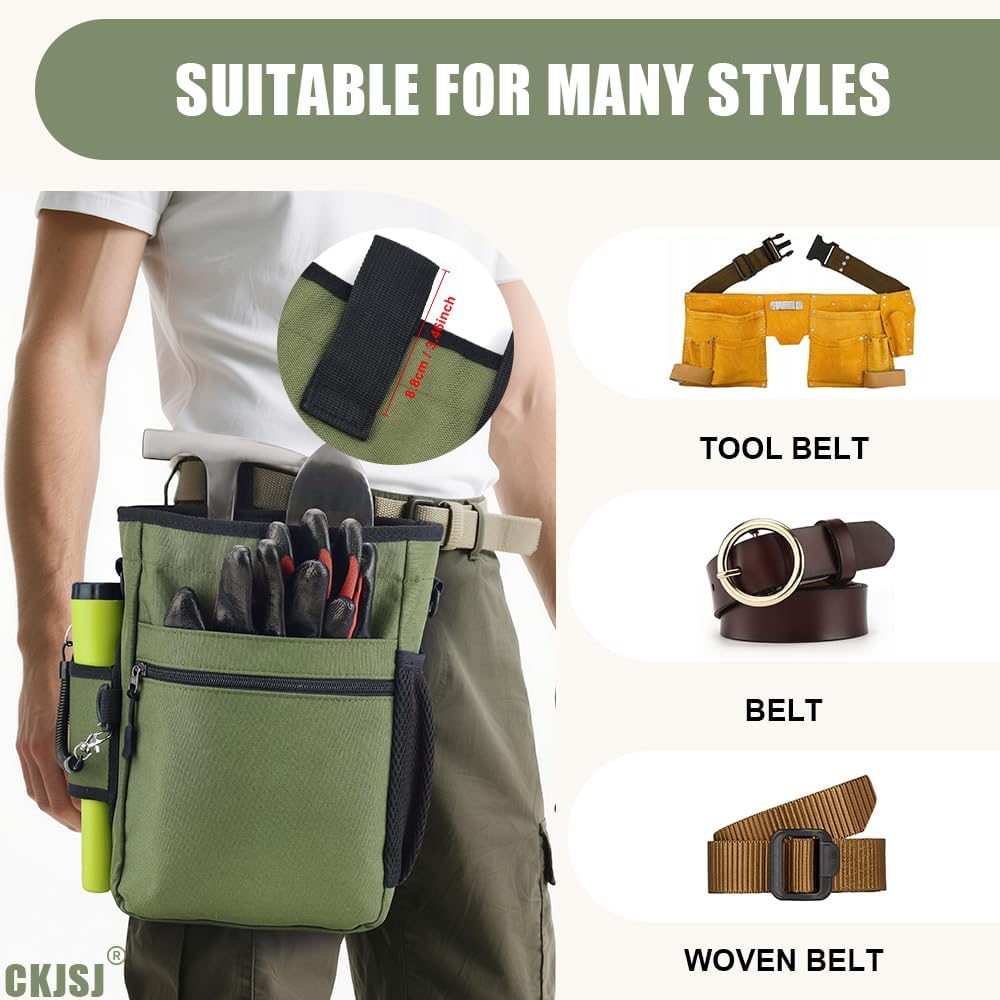 Metal Detector Scoop & Multifunctional Metal Detecting Waist Pouch,Long Handle Sand Scoop for Metal Detecting,Stainless Steel Sand Sifter Shovel for Beach, Underwater Treasure Hunting