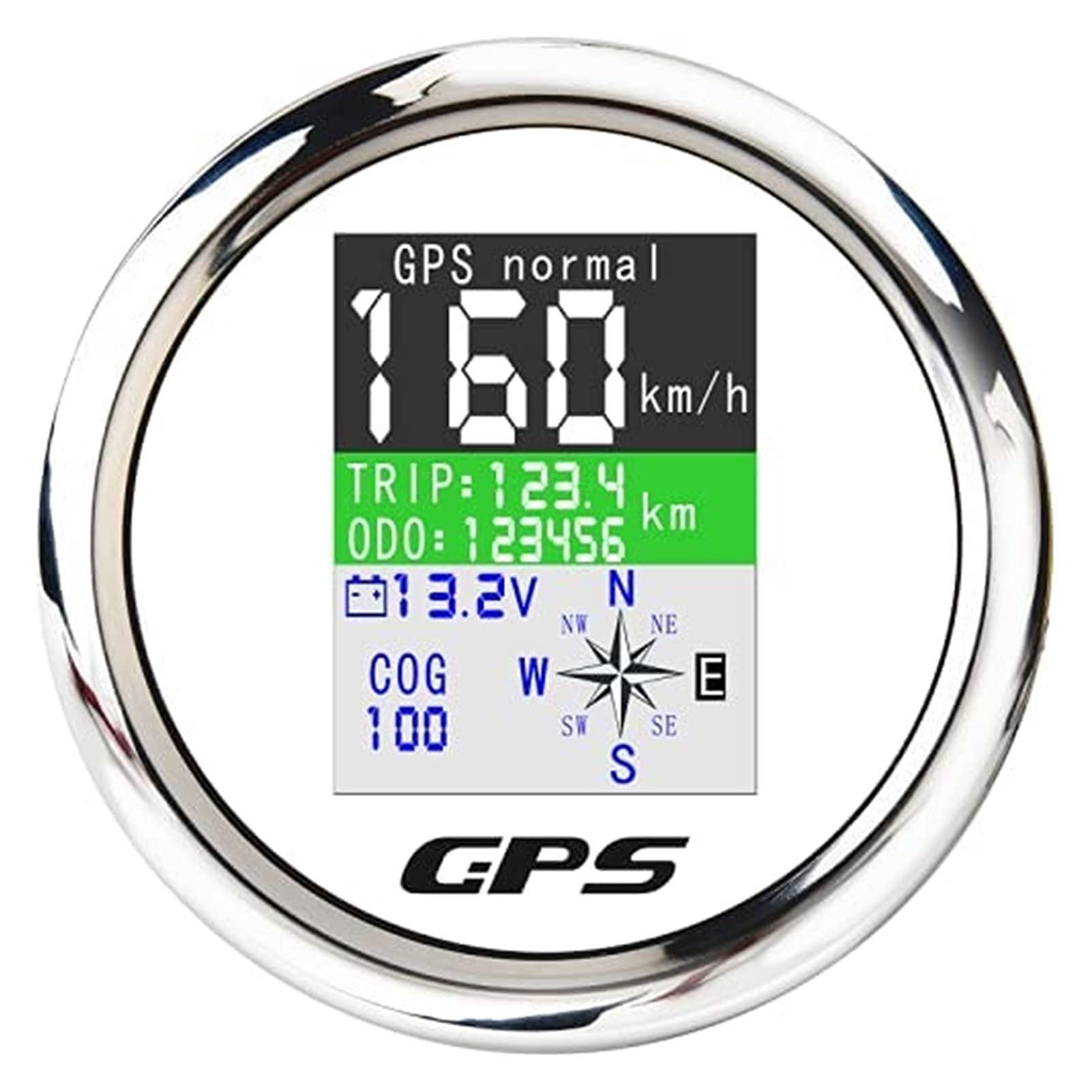 XMING Uniwersalny 85mm wodoodporny TFT. Ekran cyfrowy GPS. Prędkościomierz Wycieczka próbna do ciągnika samochodowego 9-32V z GPS. Antena