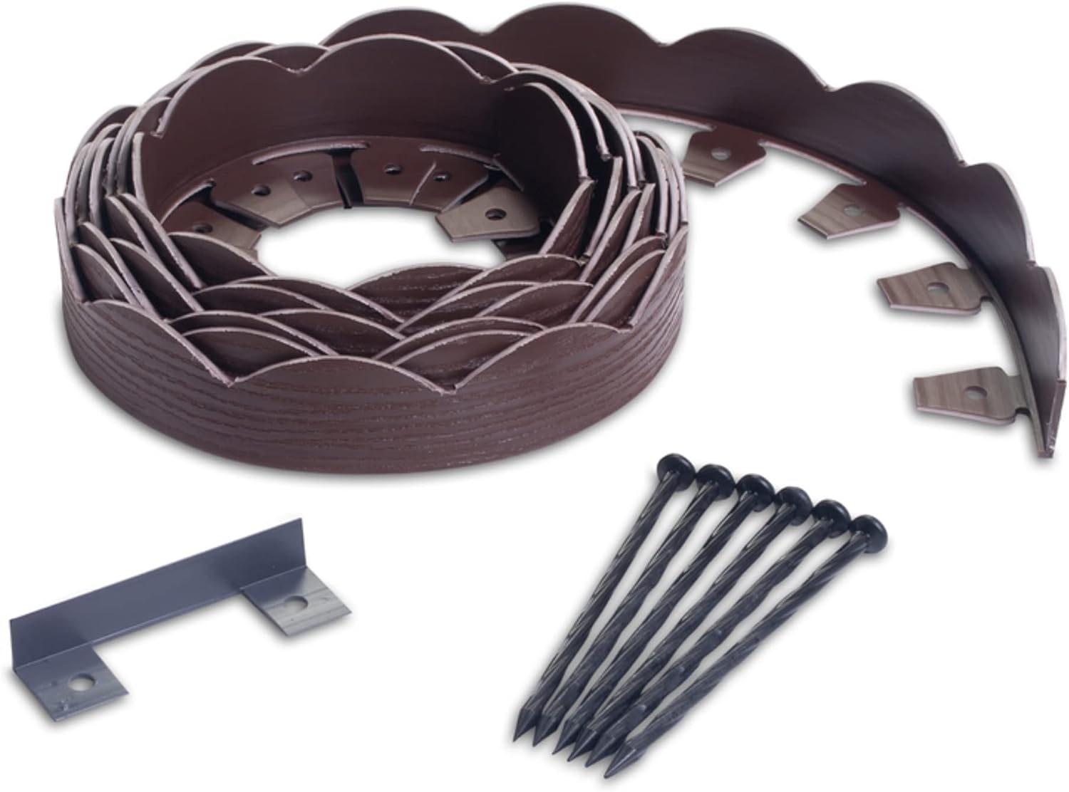 Dimex 251549 20 in. Decorative Landscape Edging Kit Without Dig44; Embossed Brown