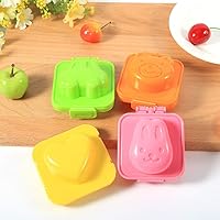 Vista 3 de Molde de huevo hervido, 6 piezas de dibujos animados lindos moldes de huevos hervidos/pescado en forma de corazón huevo sushi molde de arroz molde