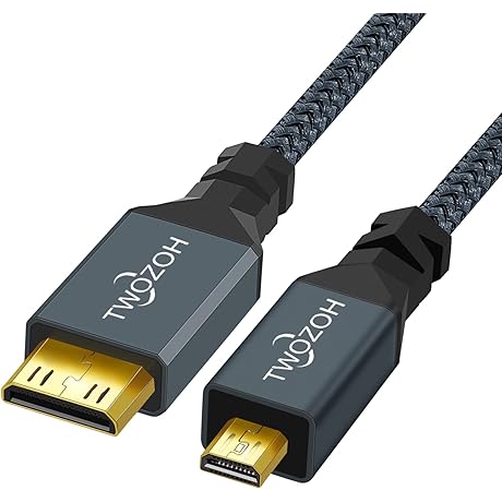 Twozoh Micro HDMI to Mini HDMI Cable: The Perfect Solution for Your HD Connectivity Needs