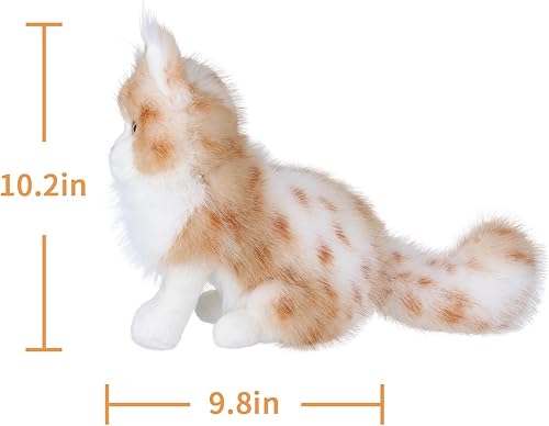 Miniatura 2 de Apricot Lamb Juguetes de peluche naranja Maine Coon Gato Gatito de peluche suave perfecto para niños 10.2 pulgadas