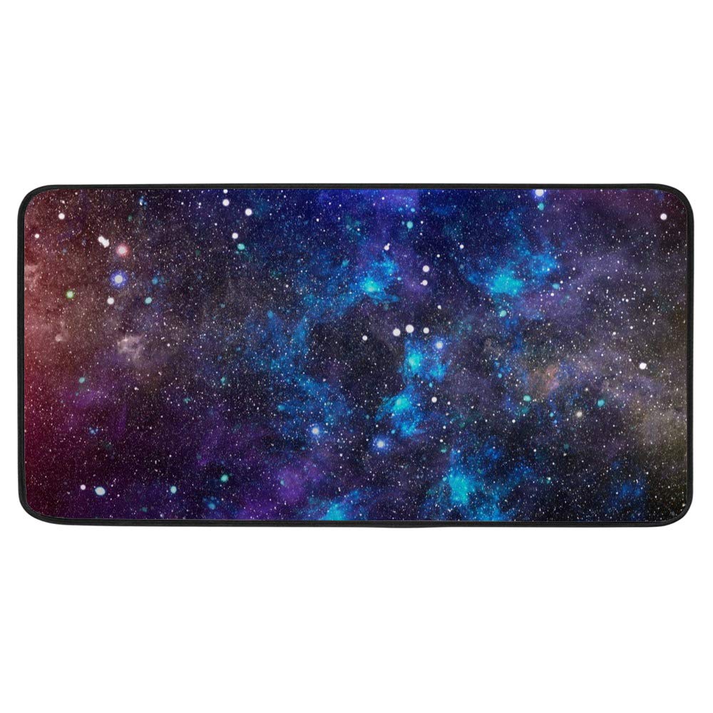 Tapis de cuisine épais anti-fatigue à motif galaxie avec base antidérapante et imperméable