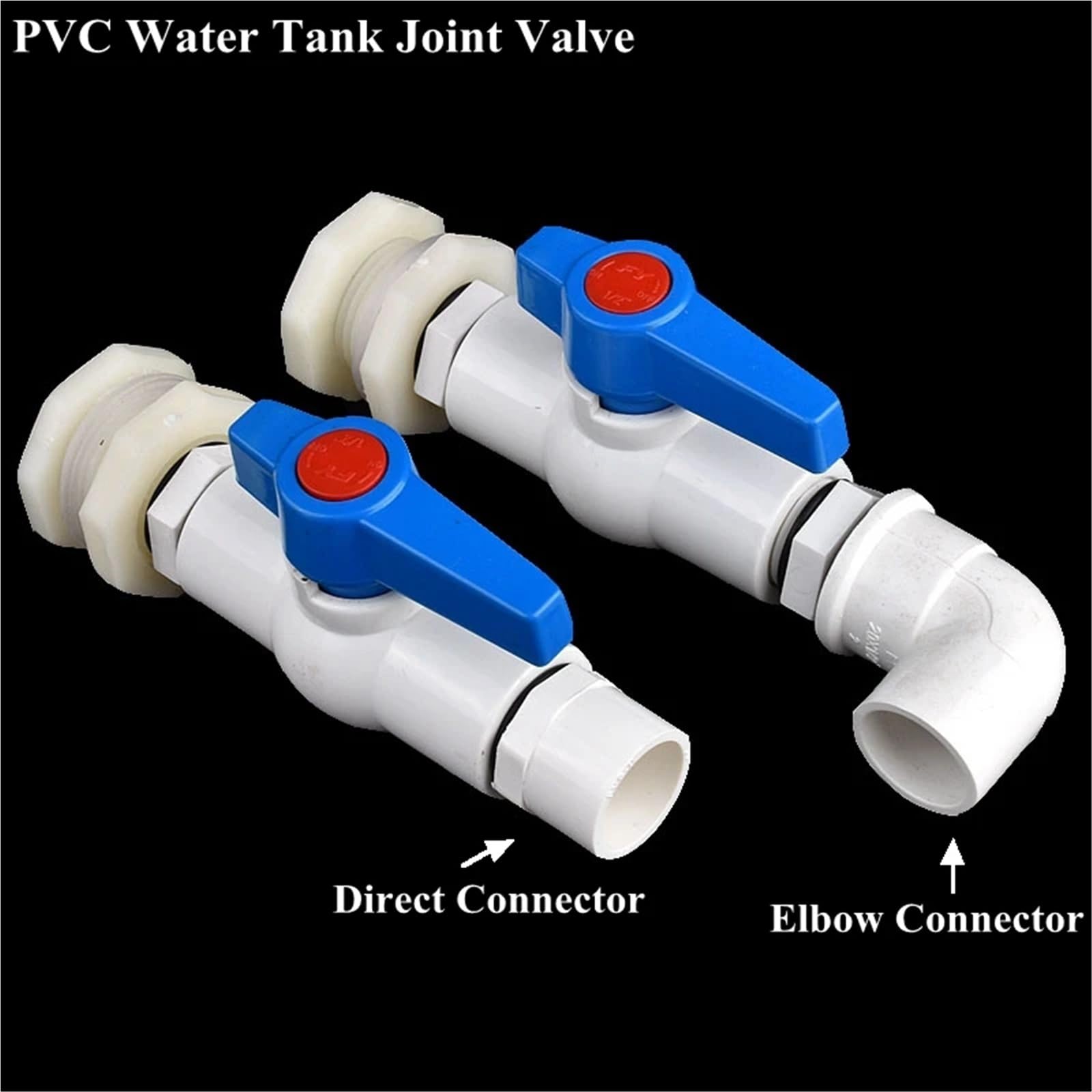 Juego de 1/2", 3/4" y 1" PVC for acuario, entrada agua, drenaje, junta directa/codo, conector tubería riego for jardín, válvula(3l4 Inch Elbow,3Pcs)