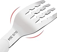 Vista 5 de VANRA Juego de 2 piezas de tenedor y cuchara para niños pequeños con estuche de viaje de acero inoxidable 18/8, cubiertos para niños, cubiertos