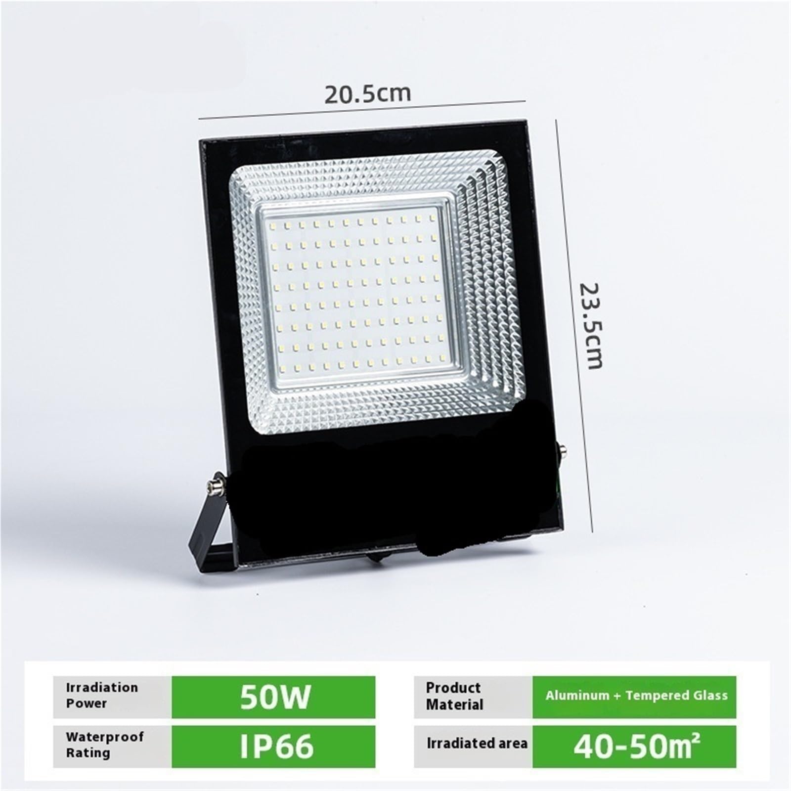 Proyector exterior, Proyector LED IP66 for exteriores, impermeable, de aluminio, for publicidad, for jardín(50W)