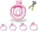 Juego de jaula para pene de malla extra pequeña con 4 anillos para pene, jaula de castidad de resina 3D, jaula de castidad para hombres, cinturón de castidad, juguete sexual esclavo SM para adultos(Ro