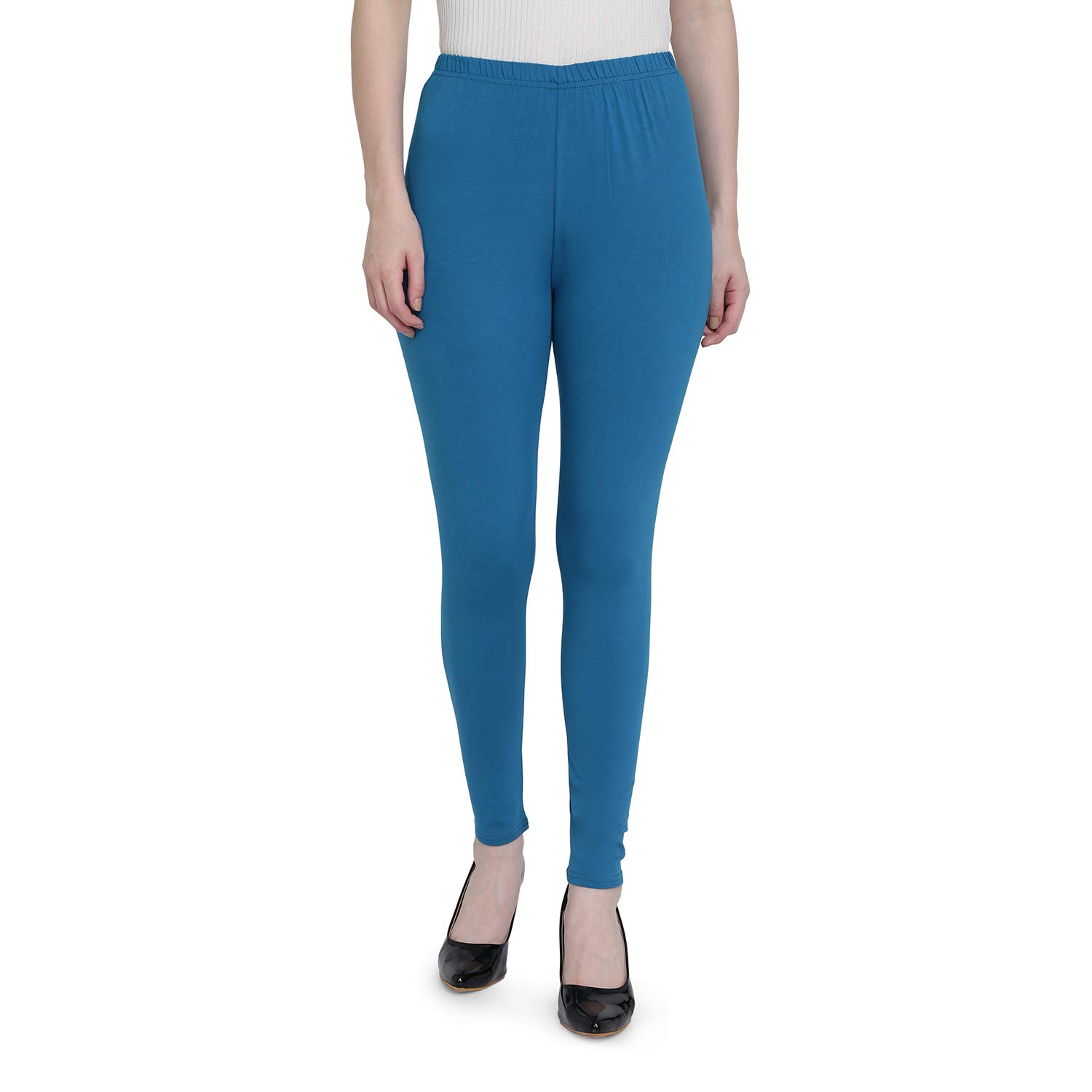 spiffy Women Footed Length Cotton Spendex Legging Teal-picture-22