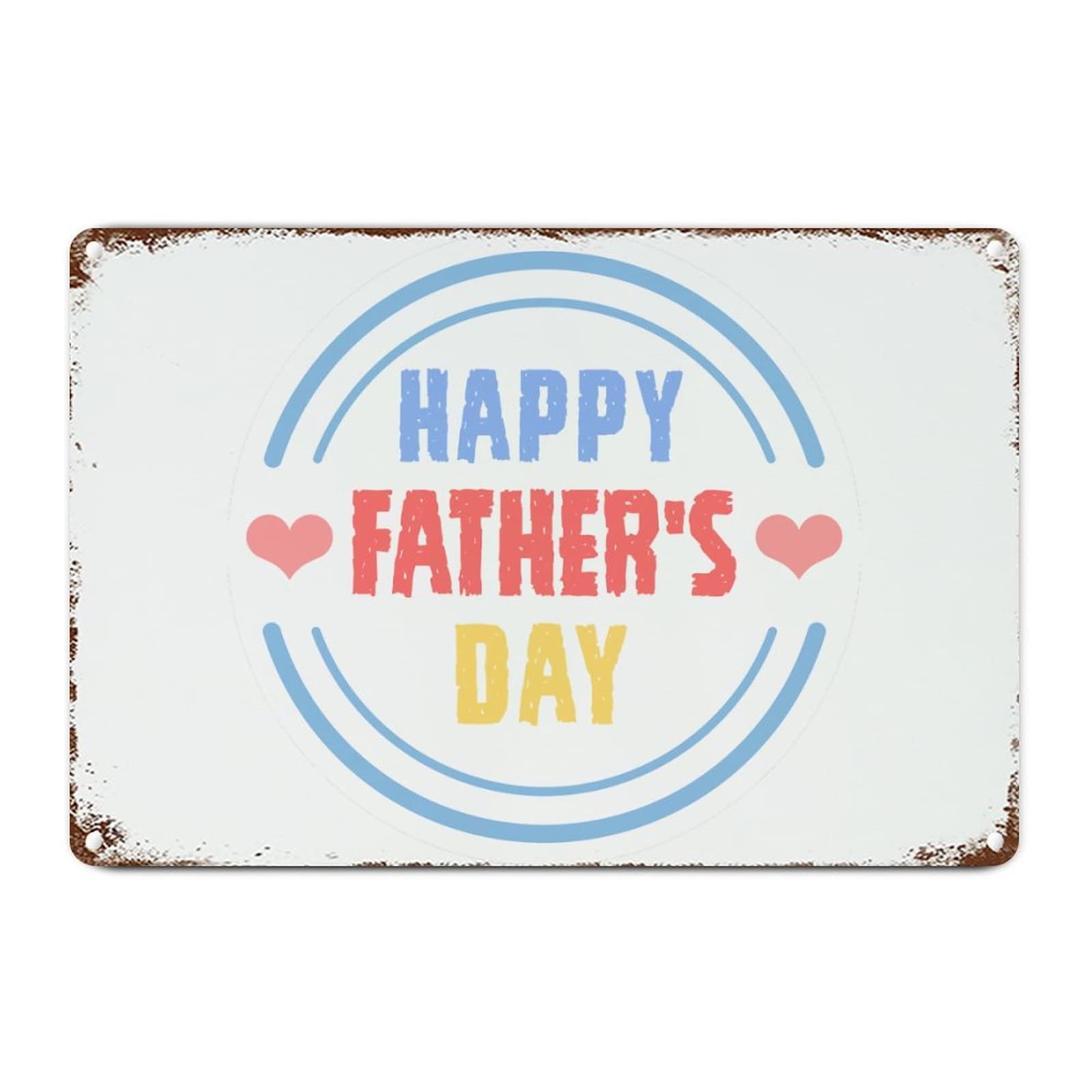 ENEDNATE Vintage Man Cave Aluminum Tin Metal Sign 8x12 Inch Happy Father's Day Retro Street Metal Signs for Indoor Outdoor Garden Patio Yard Cafe Pub Home Decor