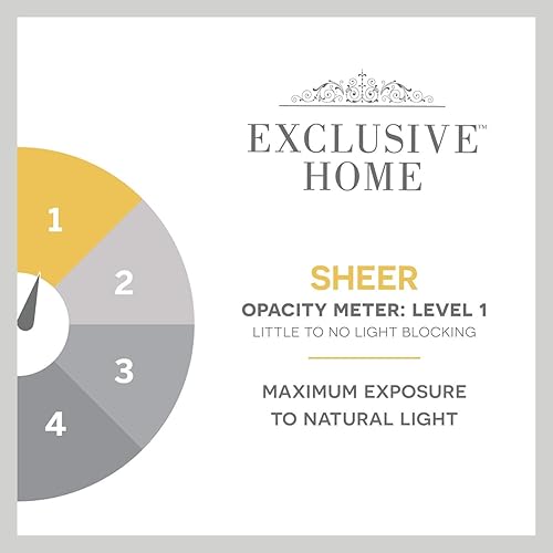 Miniatura 8 de Exclusive Home - Persiana belga transparente con bolsillo para barra, 54 x 63 pulgadas, color gris pardo