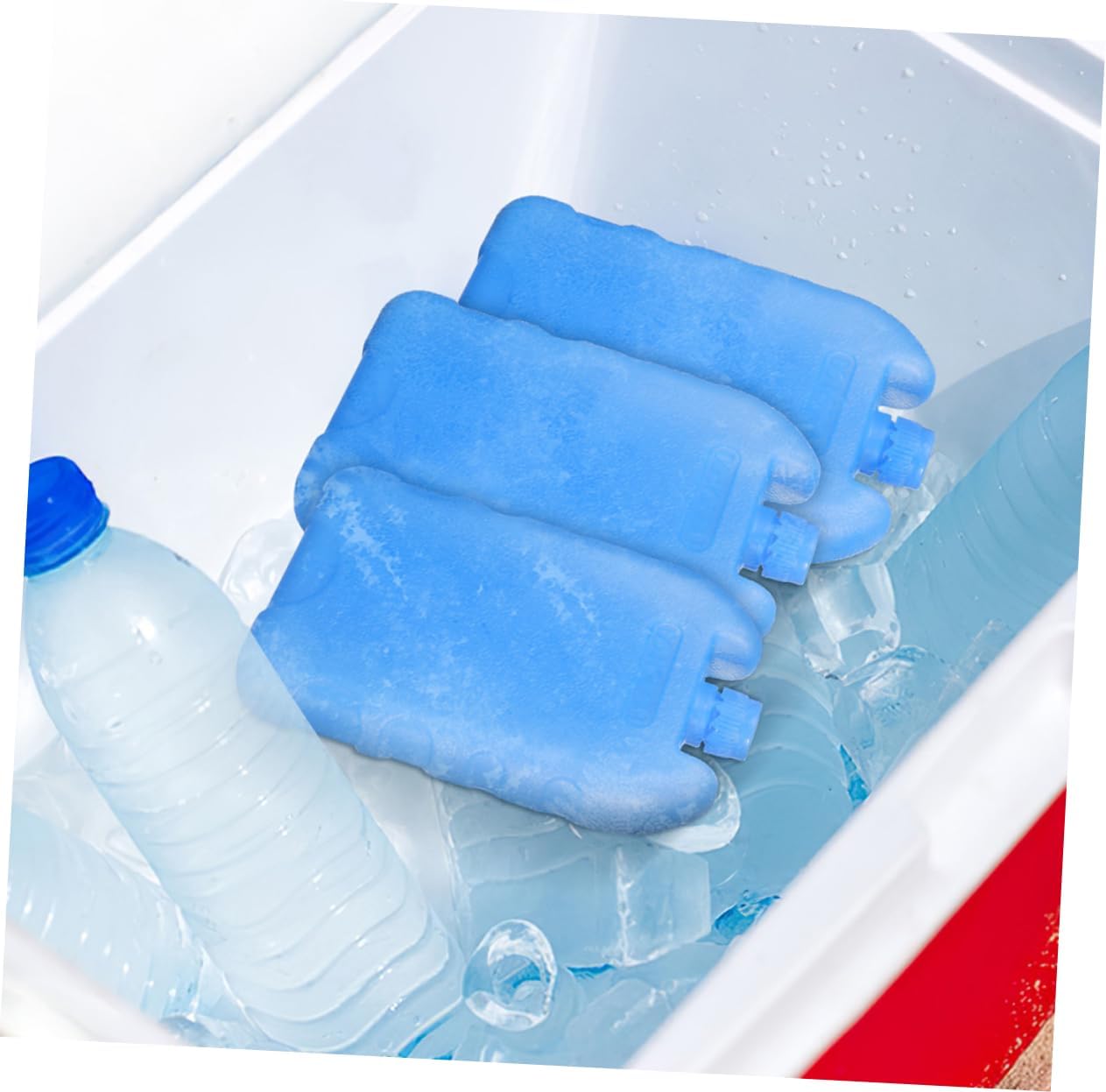 Mobestech 5sets Slim Ice Packs Freezer Reusable Cases Cooler Container Portable Cooling Pack 10pcs*5