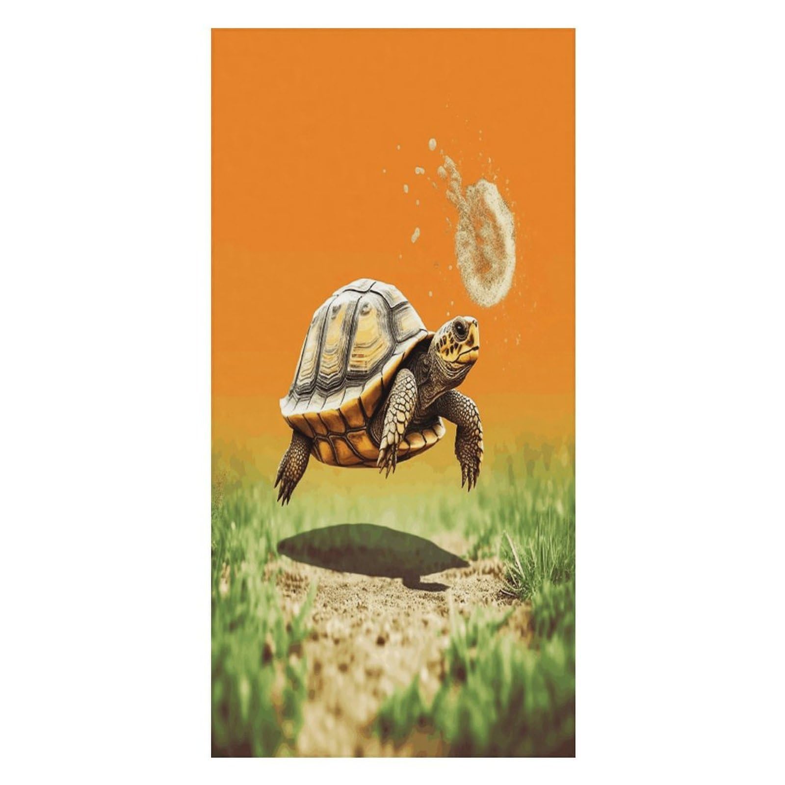 JTREHY Tortoise Turtle Jumping Beach Towel Extremely Soft Oversized Towels Lightweight Sports Absorbent Bath Towel Suitable 160"x80" for Swimming Camping Beach