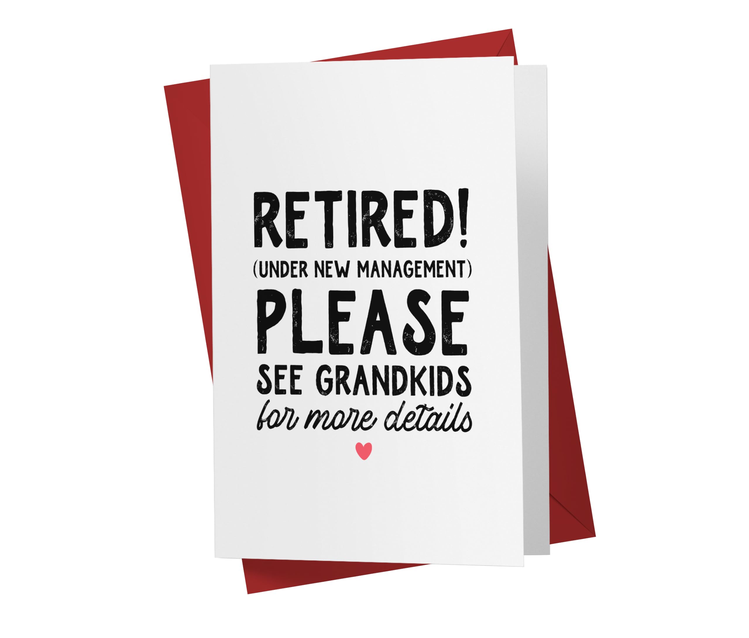 Karto Funny Retirement Card for Men Women - Large 5.5x8.5 inch Friend Coworker Retirement Cards - Grandkids