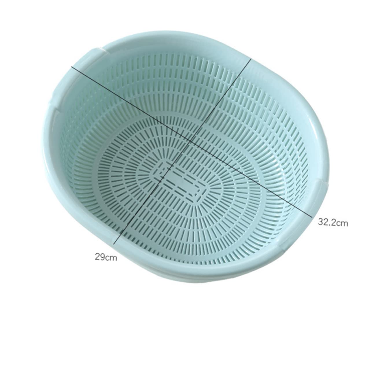 Colino Doppio Impilabile in Plastica Blu per Frutta e Verdura