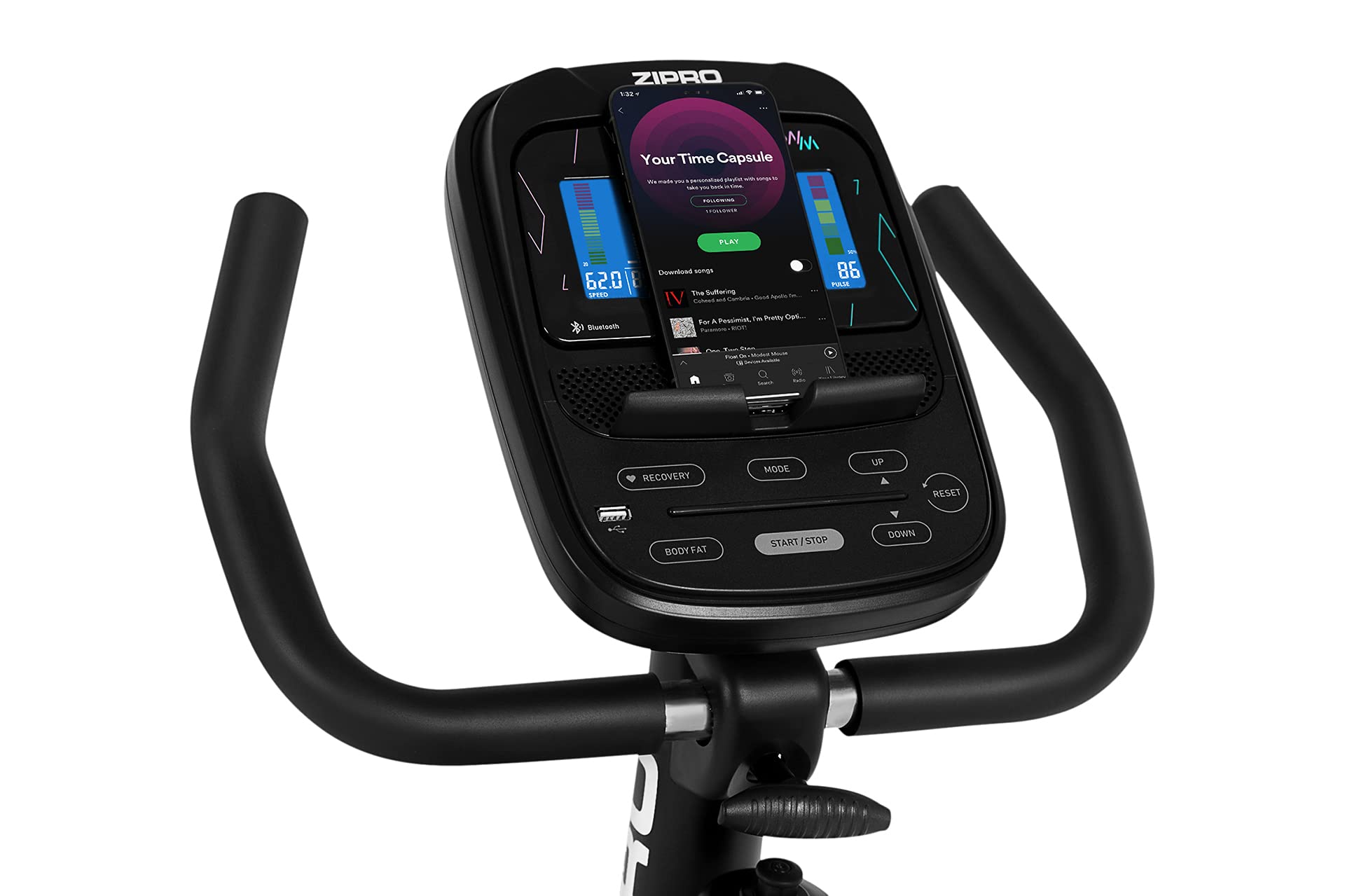 Zipro Cyclette Glow, Fitness Bike Ergometrico, Trainer Magnetico per Bicicletta, Ergometro fino a 150 kg, Bici da Interno, Cyclette per Allenamenti Domestici, Cyclette da Ciclismo con Cavo