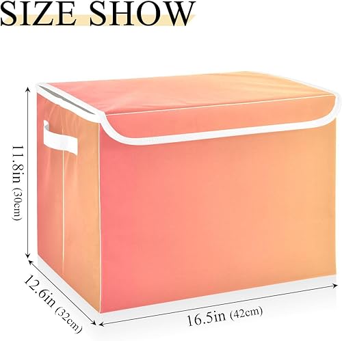 Miniatura 3 de GAIGEO Orange Gradient Fabric Storage Bins, Cube Storage Organizer Bins, Organizers and Storage, Office Closet Organizer