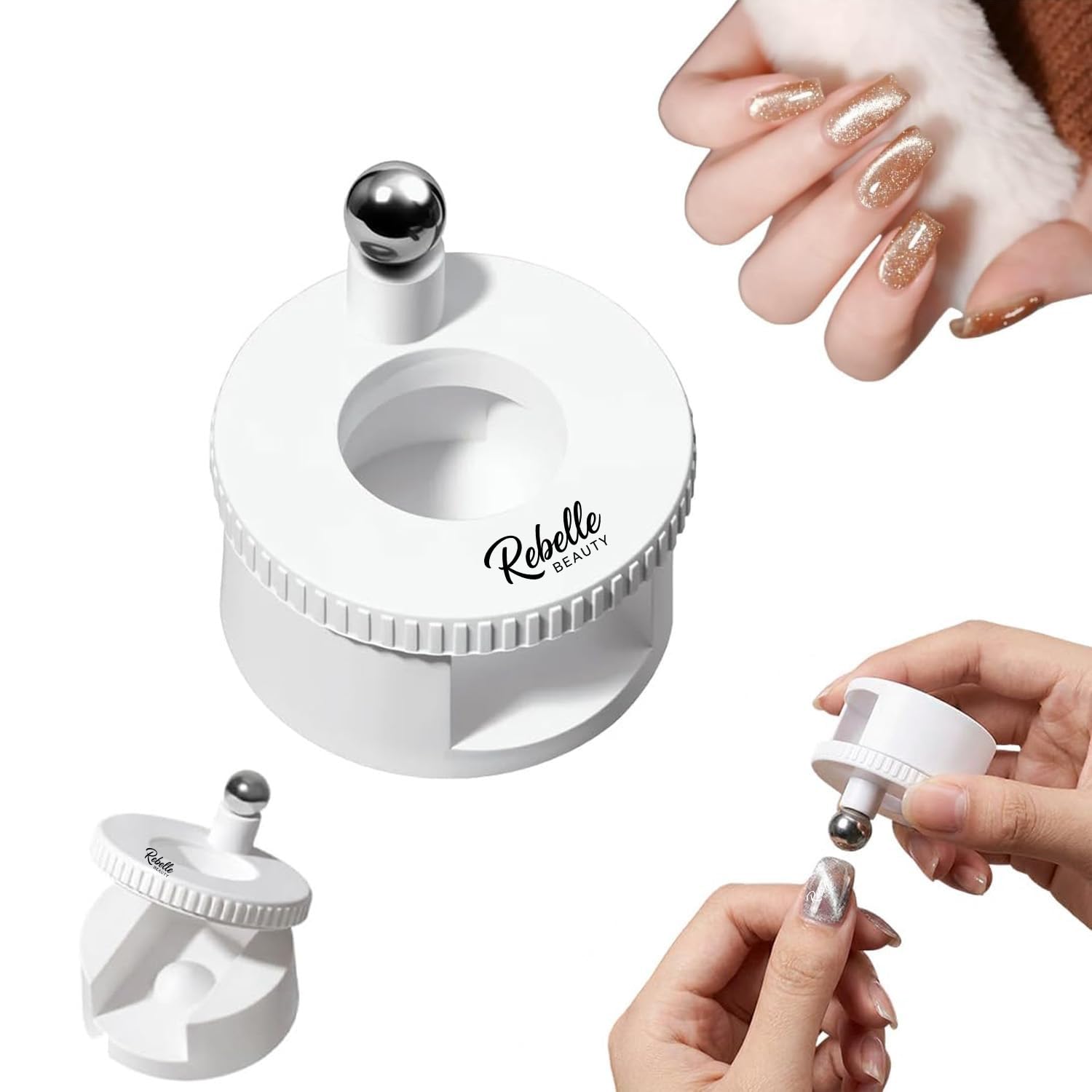 Rotating Cat Eye Magnet for Nails, N40 Strong Magnet, 360° Smooth Rotation, Flexible Angle Control, DIY Nail Art Tool-image-7