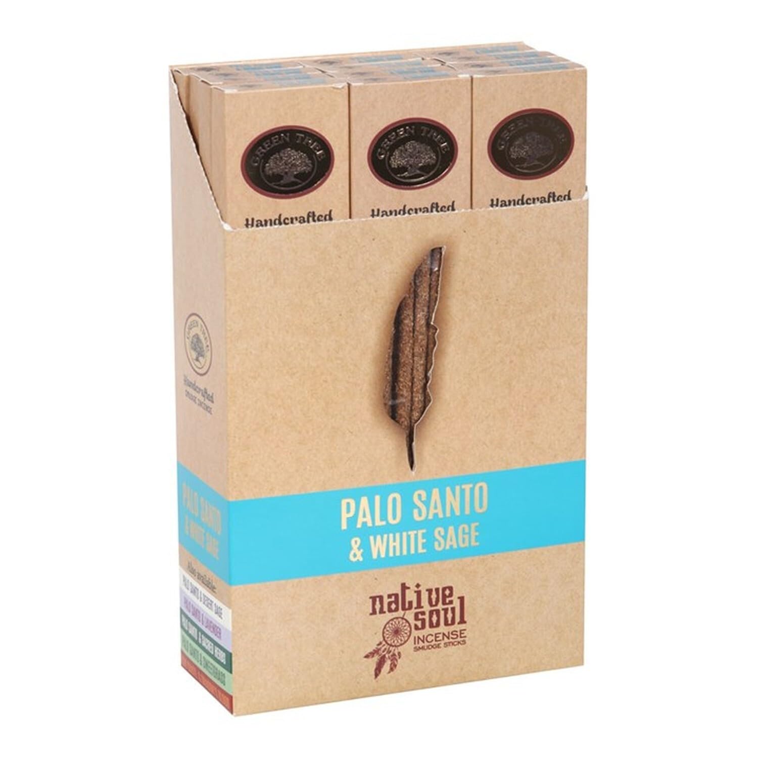 Native Soul Vegan Incense Smudge Sticks Handcrafted 8 Stick Single 15 gram Packet (Palo Santo & Lavender)