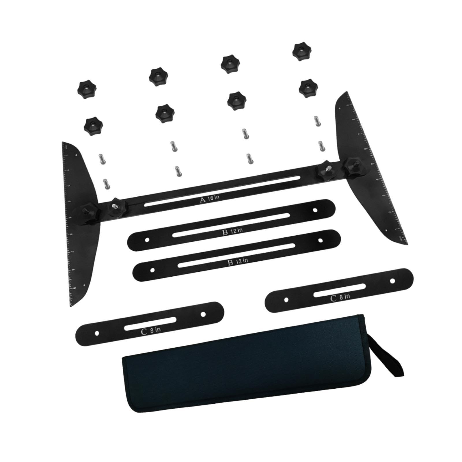 Neaxgeandx Black Stair Tread Template Tool Stair Measuring Tool Jig For Shelves Floors Risers