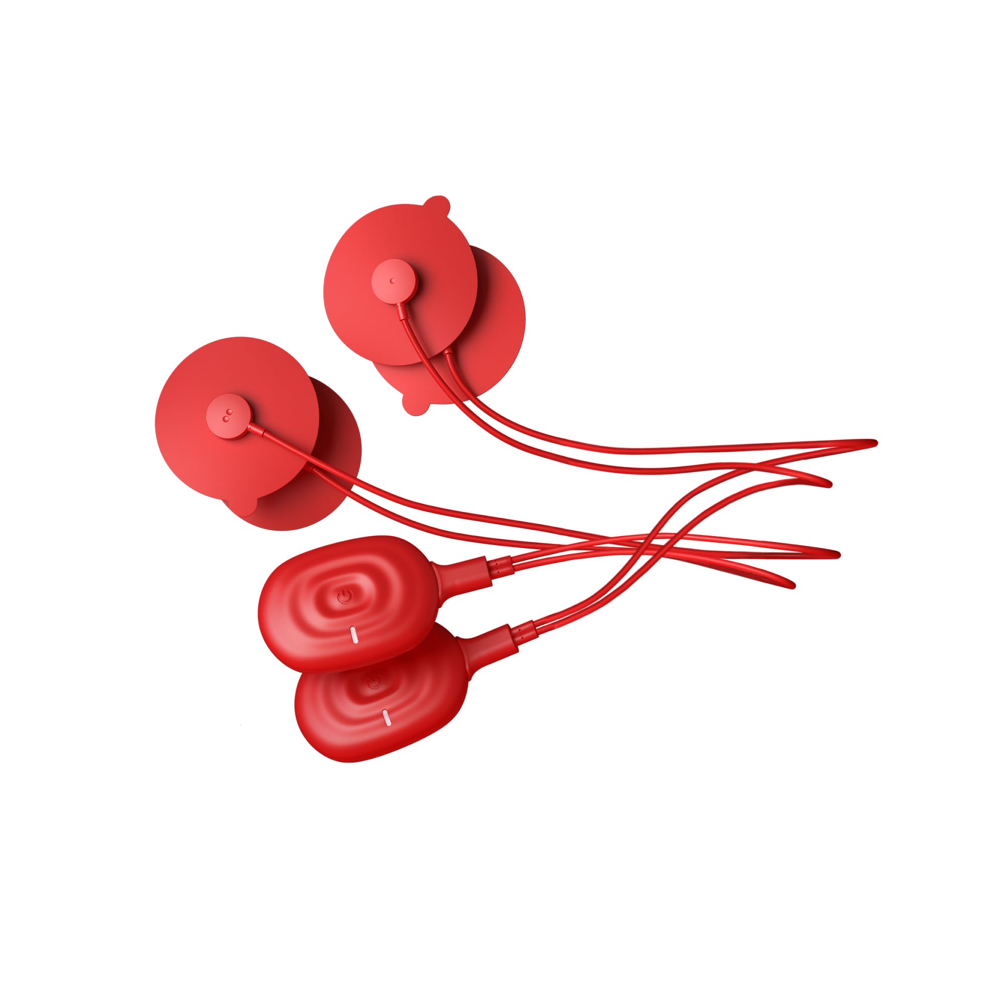 PowerDot 2.0 Duo Red - Dispositivo TENS Intelligente - Elettrostimolatore Muscolare Wireless Controllato con App - Accelera il Recupero, Migliora la Forza, Allevia il Dolore (Rosso)